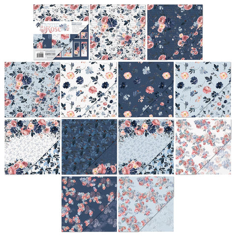Tonic Studios Printed Papers Frosted Rose 8
