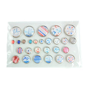 Tonic Studios Printed Papers Sail Away Domed Embellishments - 5961E