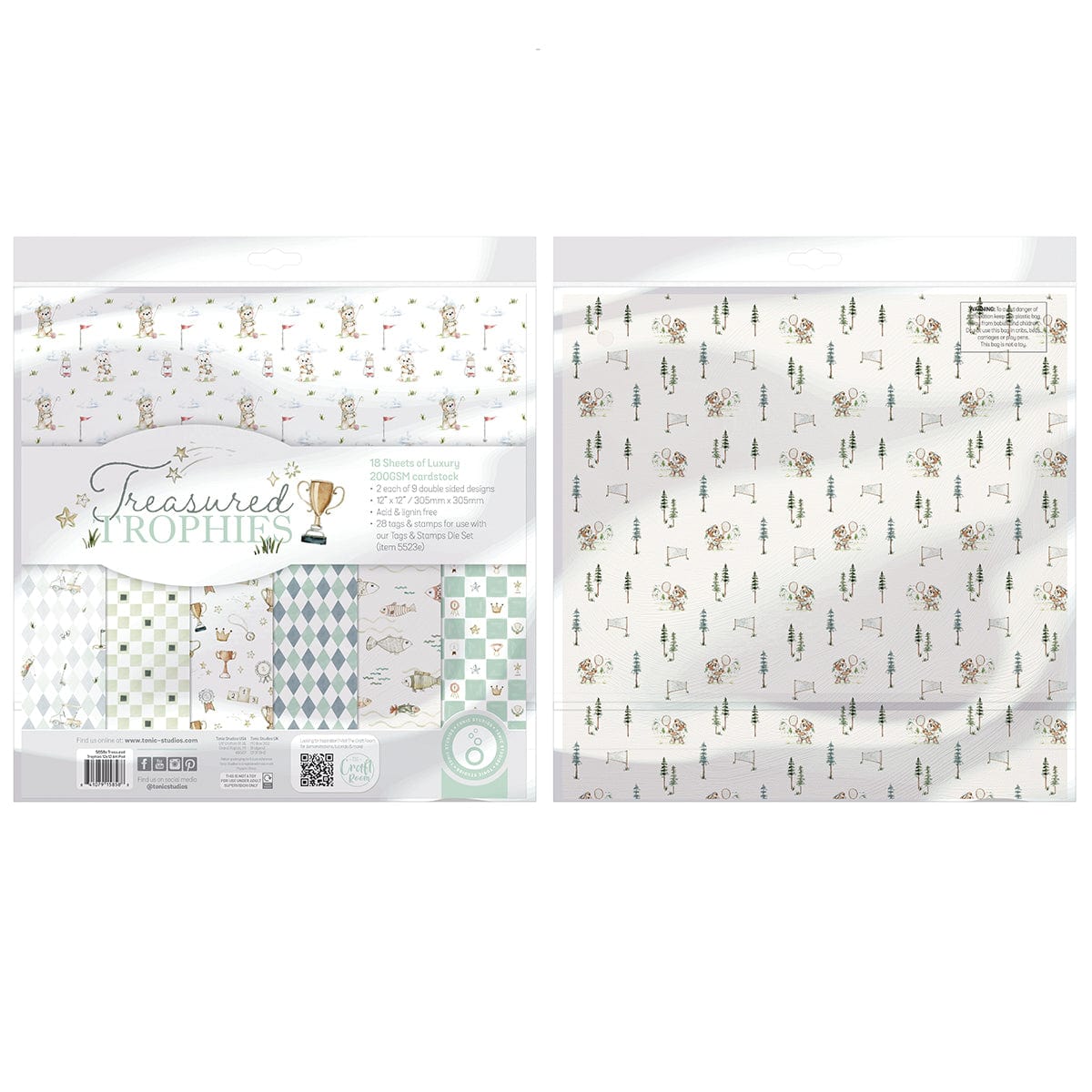 Tonic Studios Printed Papers Treasured Trophies 12" x 12" Patterned Paper Pad - 5858e