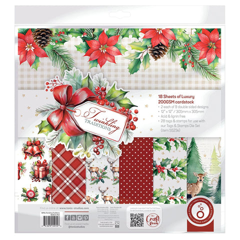 Tonic Studios Printed Papers Twinkling Traditions 12