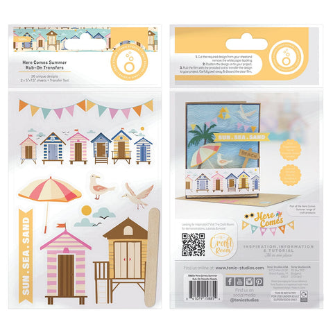 Tonic Studios Rub-on Transfers Here Comes Summer - Rub-On Transfers - 5885e