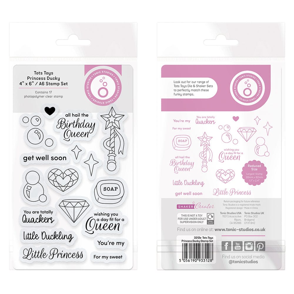 Tonic Studios Shaker Creator Tonic Studios - Shaker Creator - Princess Ducky Tots Toys Stamp Set - 3312E