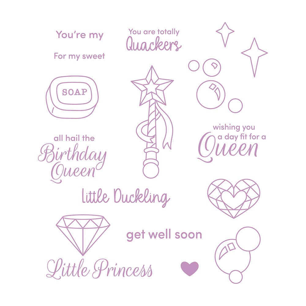 Tonic Studios Shaker Creator Tonic Studios - Shaker Creator - Princess Ducky Tots Toys Stamp Set - 3312E