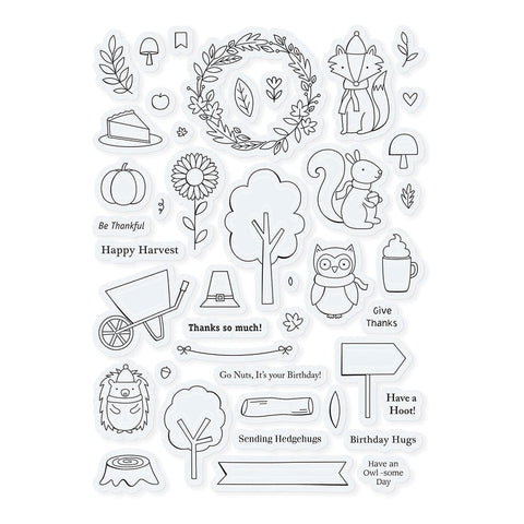 Tonic Studios Stamp Club Stamp Club - Woodland Harvest - Stamp & Die Set - SC31