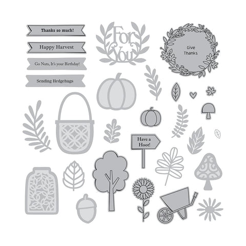Tonic Studios Stamp Club Stamp Club - Woodland Harvest - Stamp & Die Set - SC31