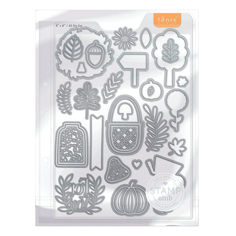 Tonic Studios Stamp Club Stamp Club - Woodland Harvest - Stamp & Die Set - SC31
