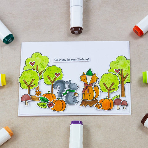 Tonic Studios Stamp Club Stamp Club - Woodland Harvest - Stamp & Die Set - SC31
