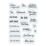 Load image into Gallery viewer, Tonic Studios Stamps Dainty Delight Box German Sentiment Stamps - 4787e