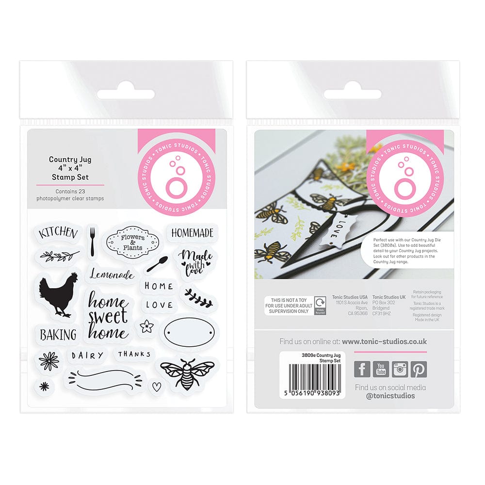 Tonic Studios Stamps Tonic Studios - Country Jug Stamp Set - 3809E