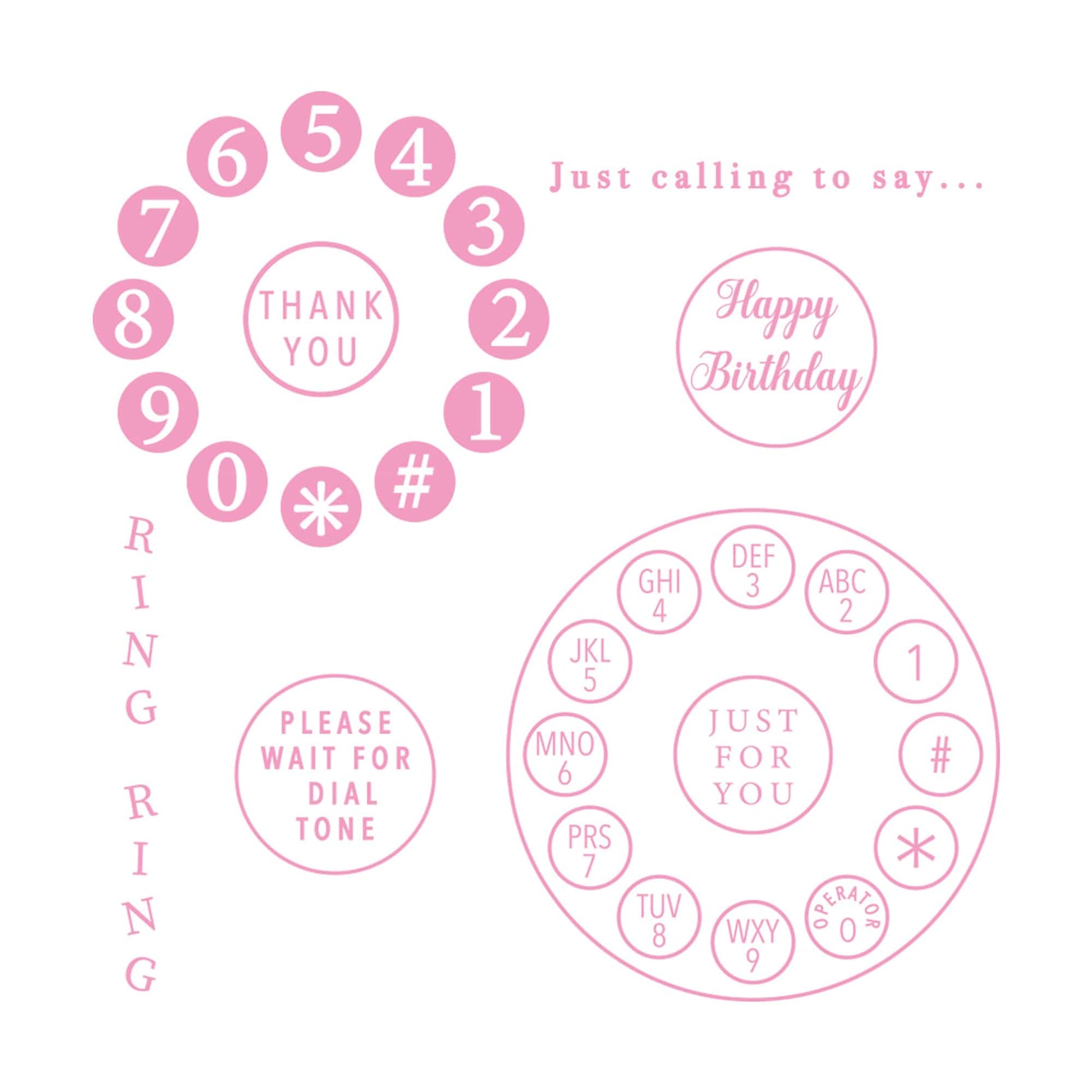 Tonic Studios Stamps Tonic Studios - Vintage Telephone Stamp Set - 4915E