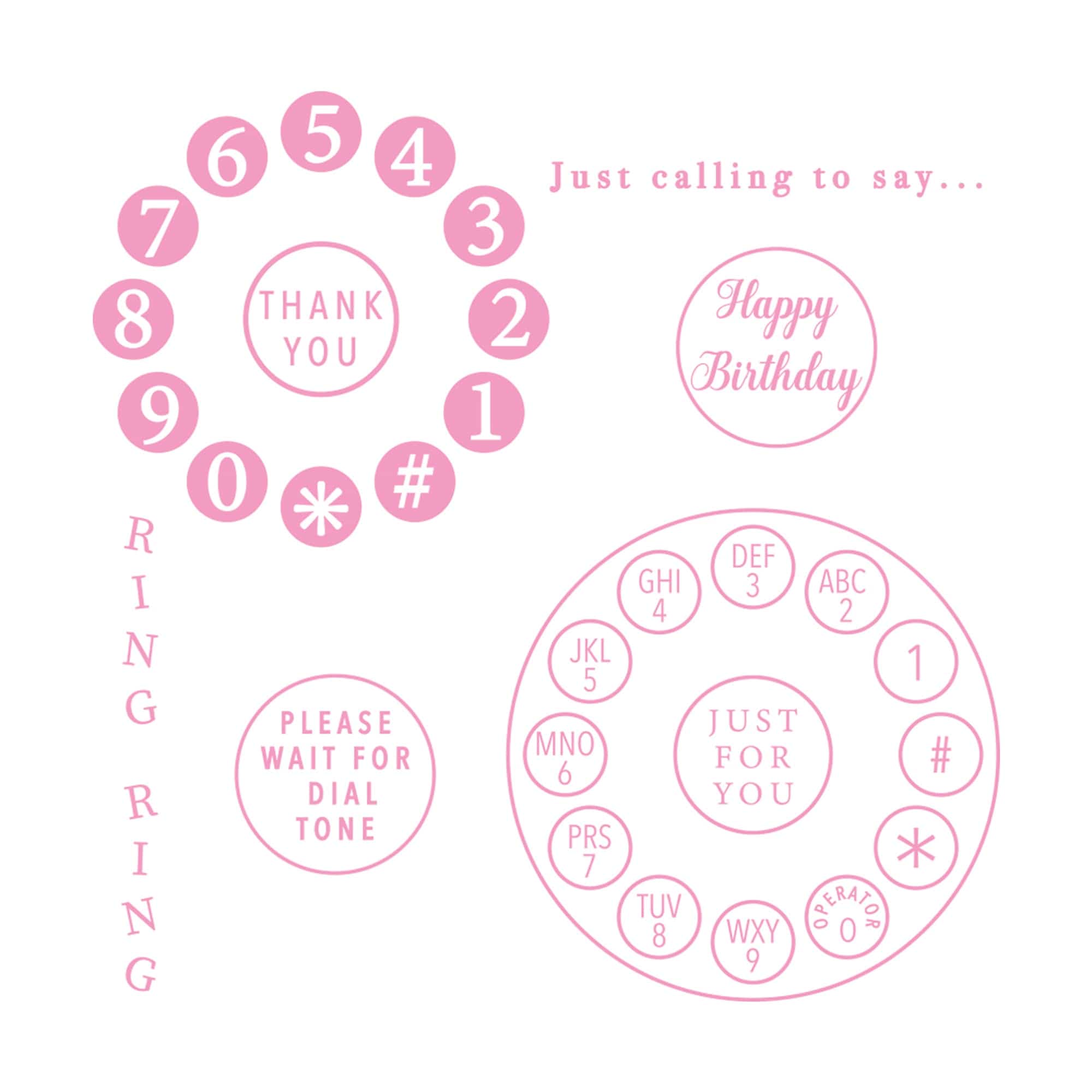 Tonic Studios Stamps Tonic Studios - Vintage Telephone Stamp Set - 4915E