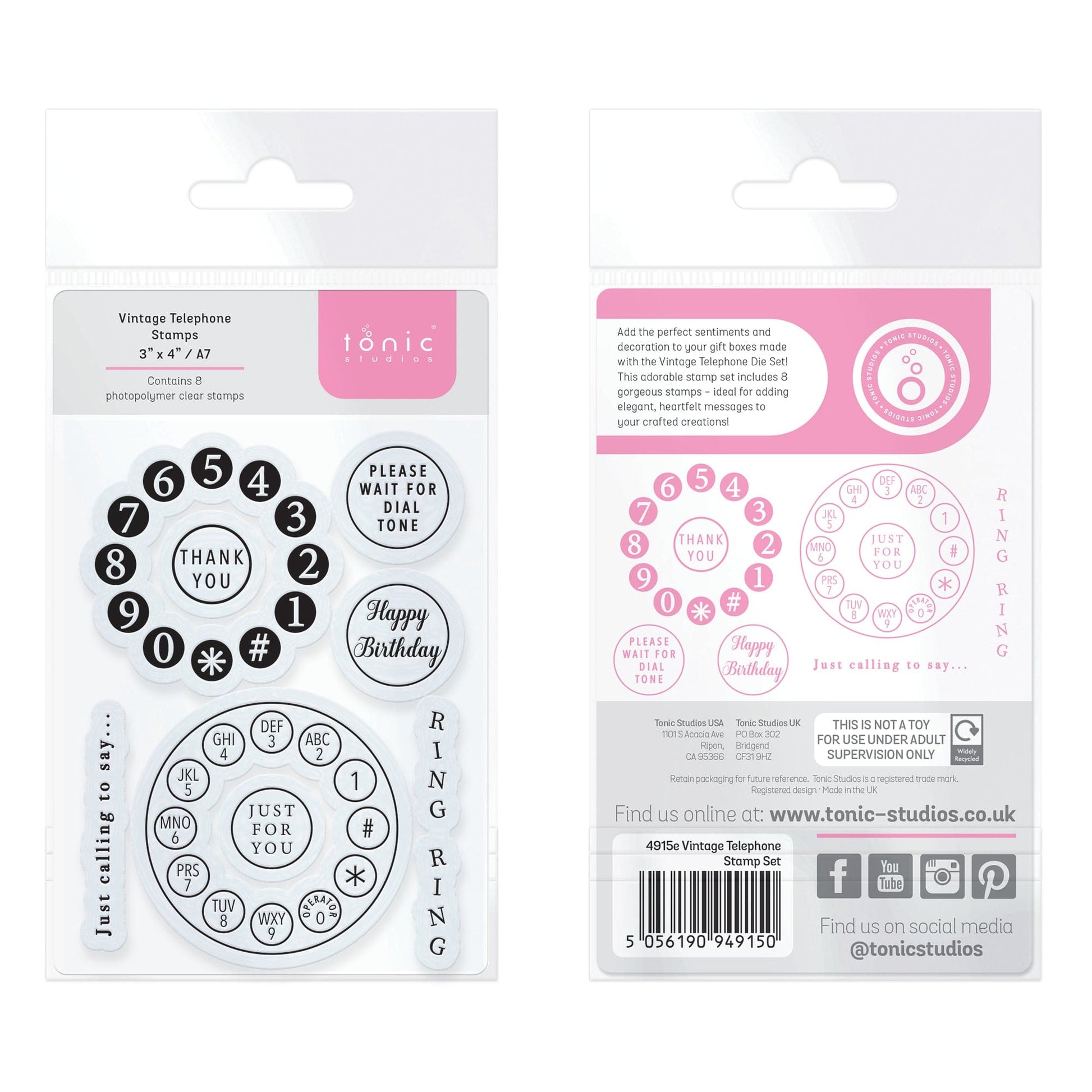 Tonic Studios Stamps Tonic Studios - Vintage Telephone Stamp Set - 4915E