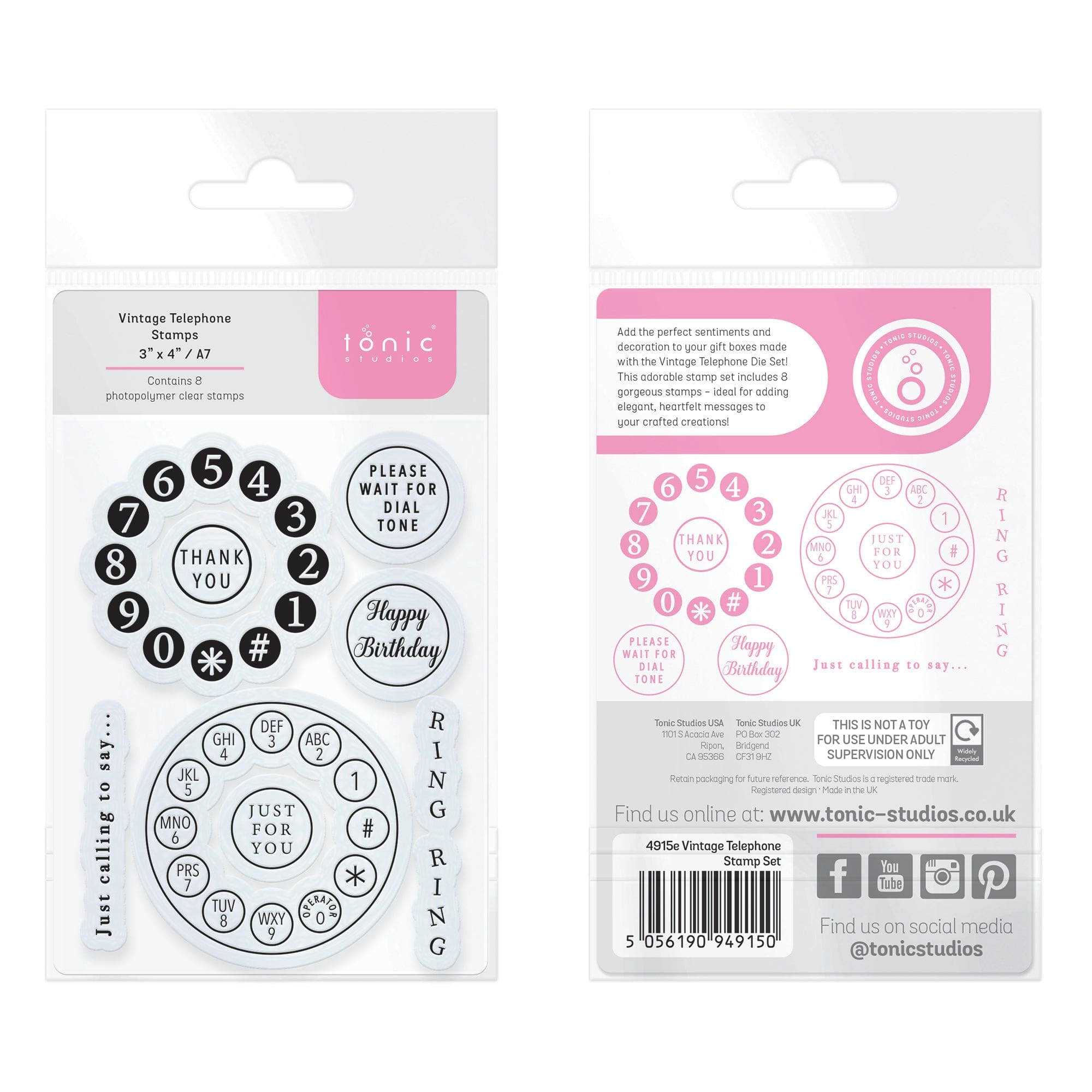 Tonic Studios Stamps Tonic Studios - Vintage Telephone Stamp Set - 4915E