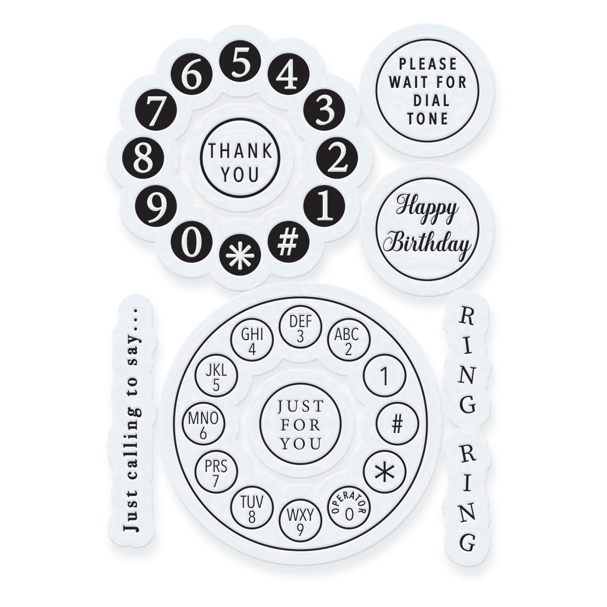 Tonic Studios Stamps Tonic Studios - Vintage Telephone Stamp Set - 4915E