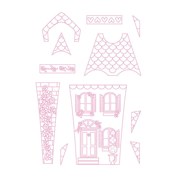Tonic Studios Stamps Topiary Townhouse Stamp Set - 4791E
