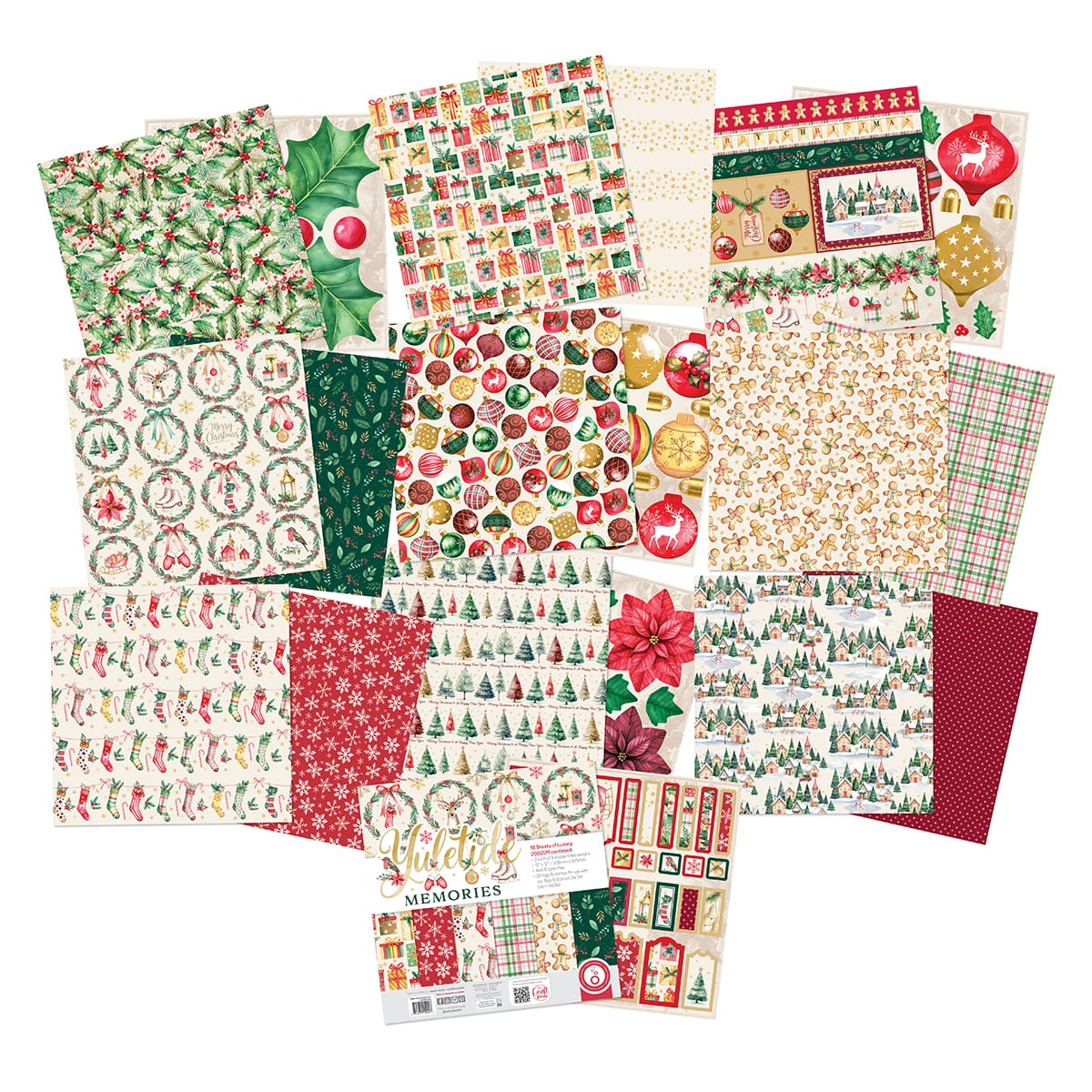 Tonic Studios Yuletide Memories 12" x 12" Patterned Paper Pad - 5994e