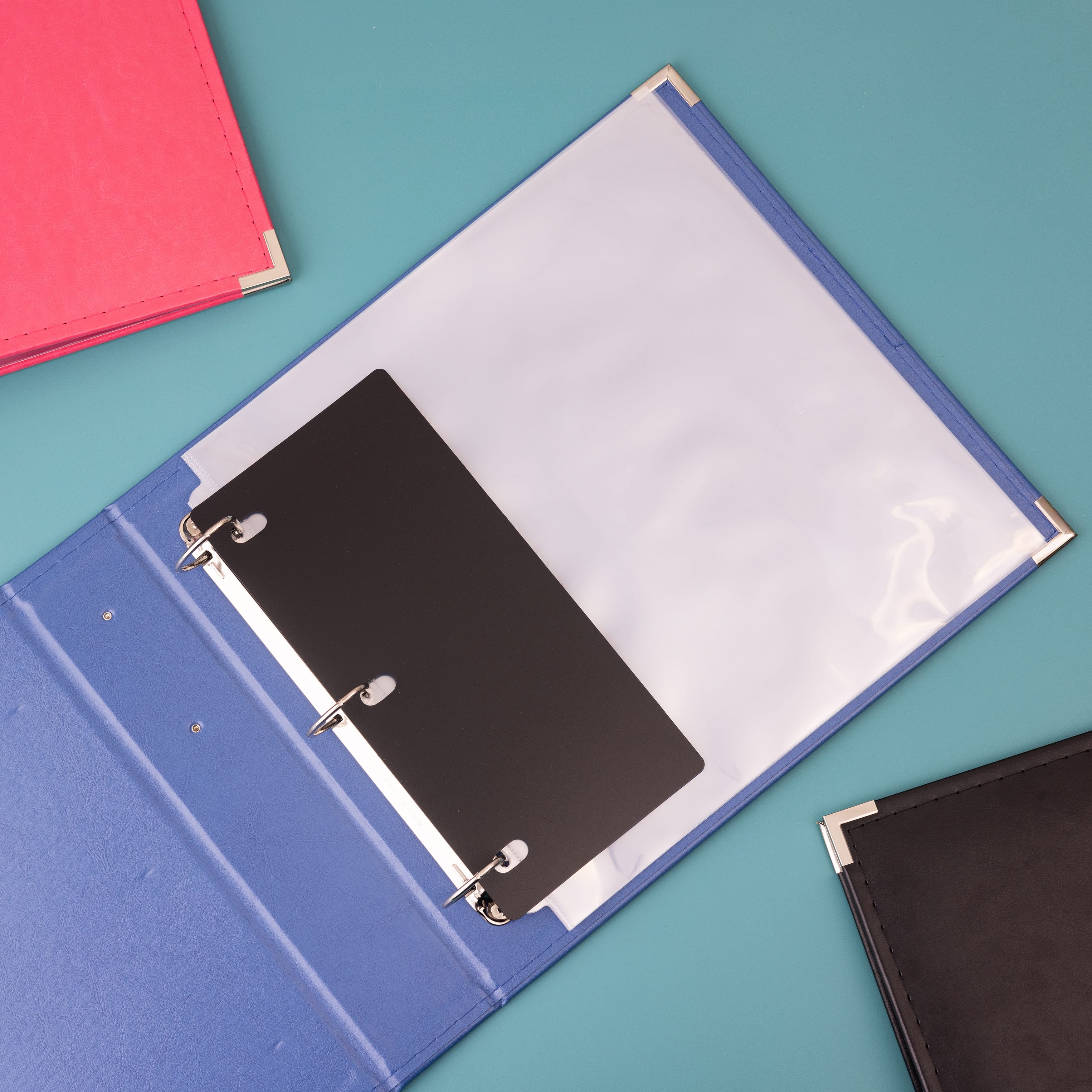 We R Makers Albums We R Makers - 12" x 12" Faux Leather D-Ring Photo Album - Country Blue