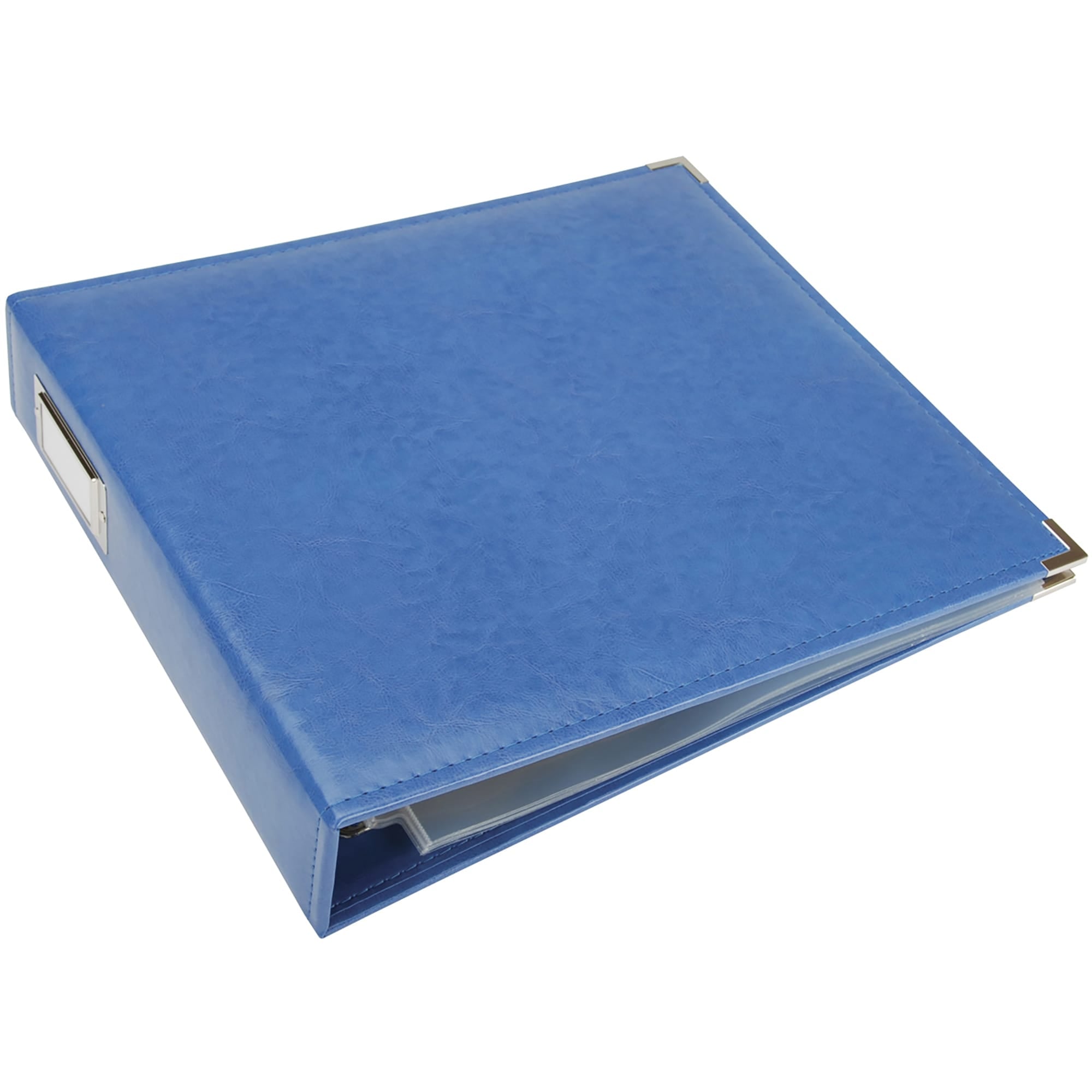 We R Makers Albums We R Makers - 12" x 12" Faux Leather D-Ring Photo Album - Country Blue