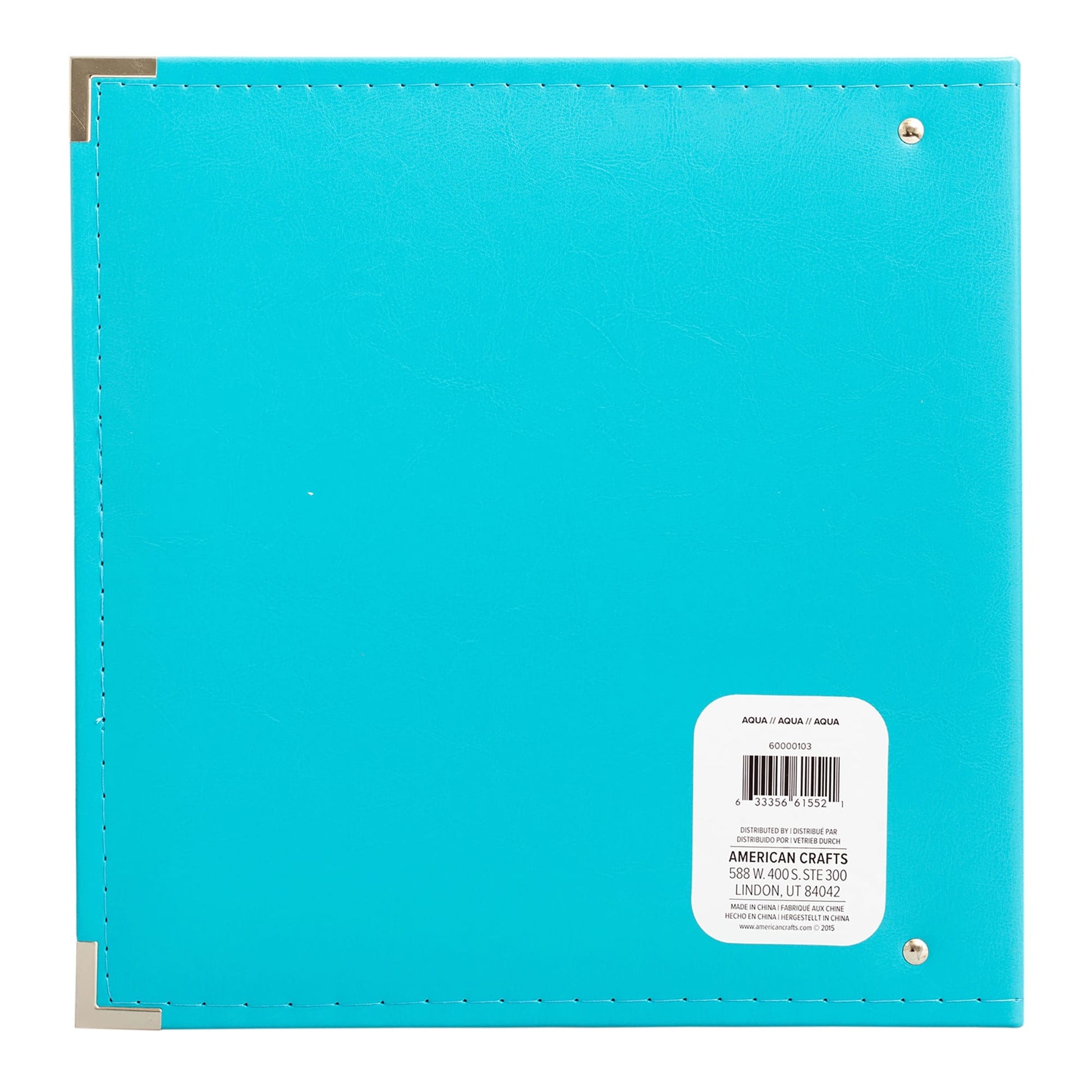 We R Makers Albums We R Makers - 8.5" x 11" Faux Leather D-Ring Photo Album - Aqua