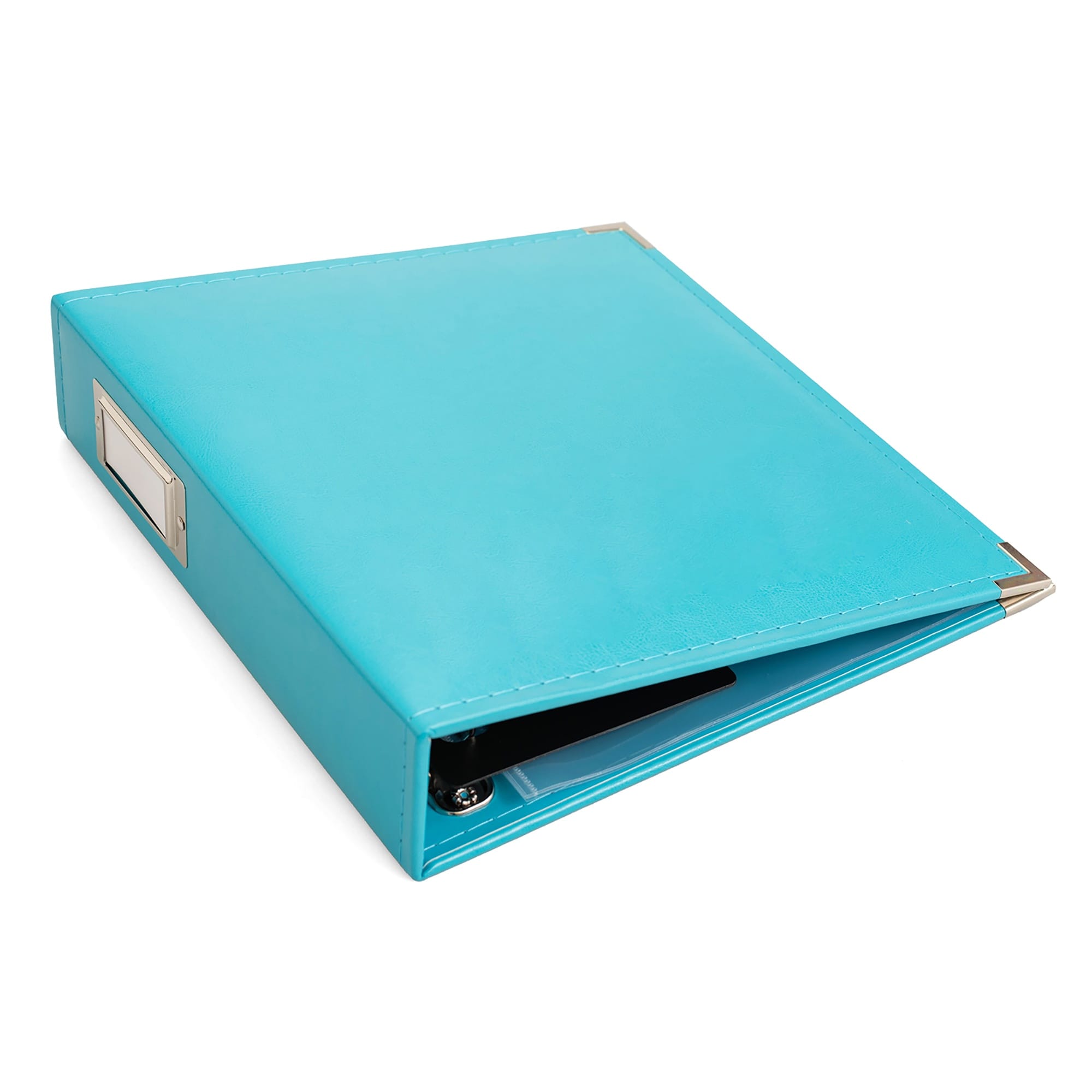 We R Makers Albums We R Makers - 8.5" x 11" Faux Leather D-Ring Photo Album - Aqua