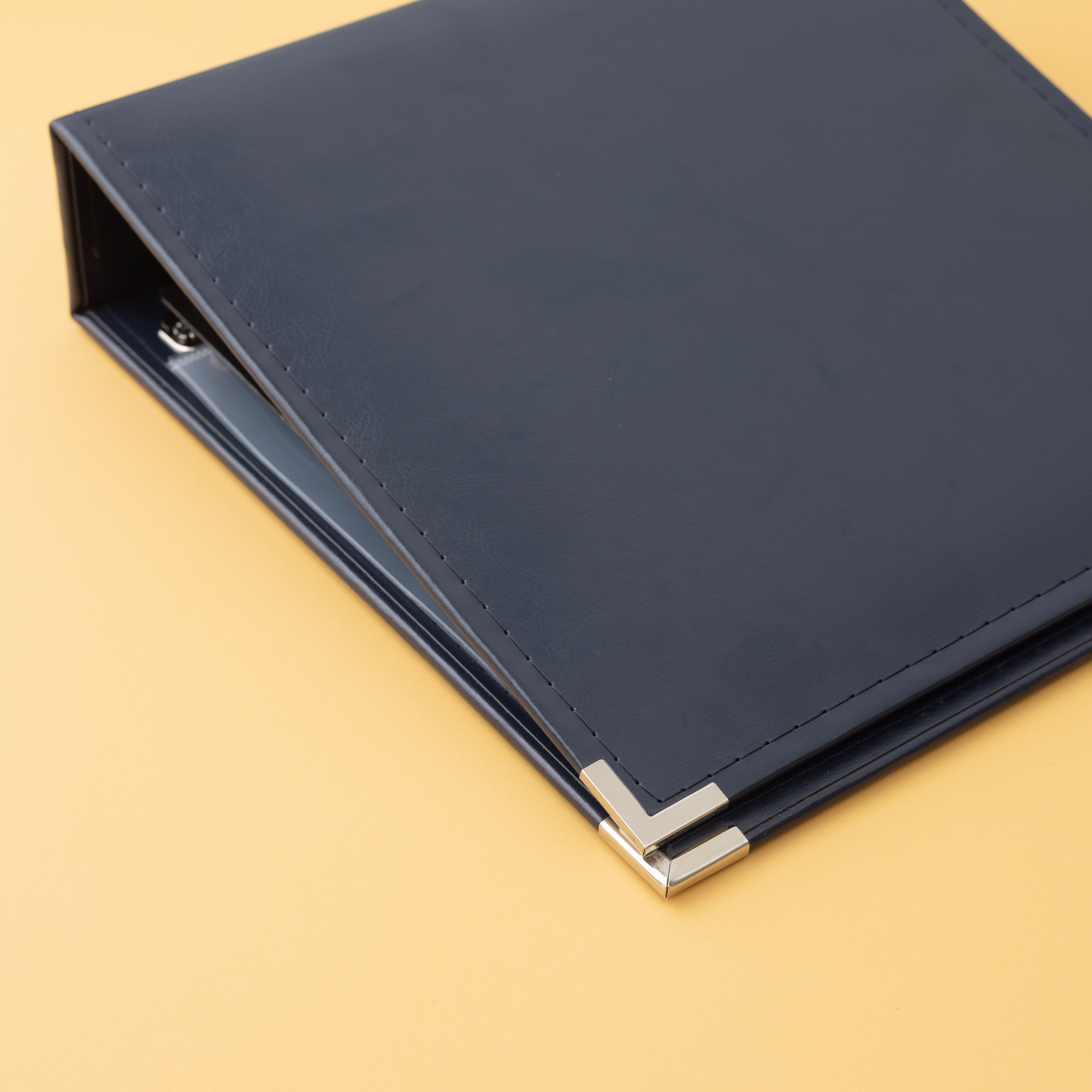 We R Makers Albums We R Makers 8.5" x 11" Faux Leather D-Ring Photo Album – Navy