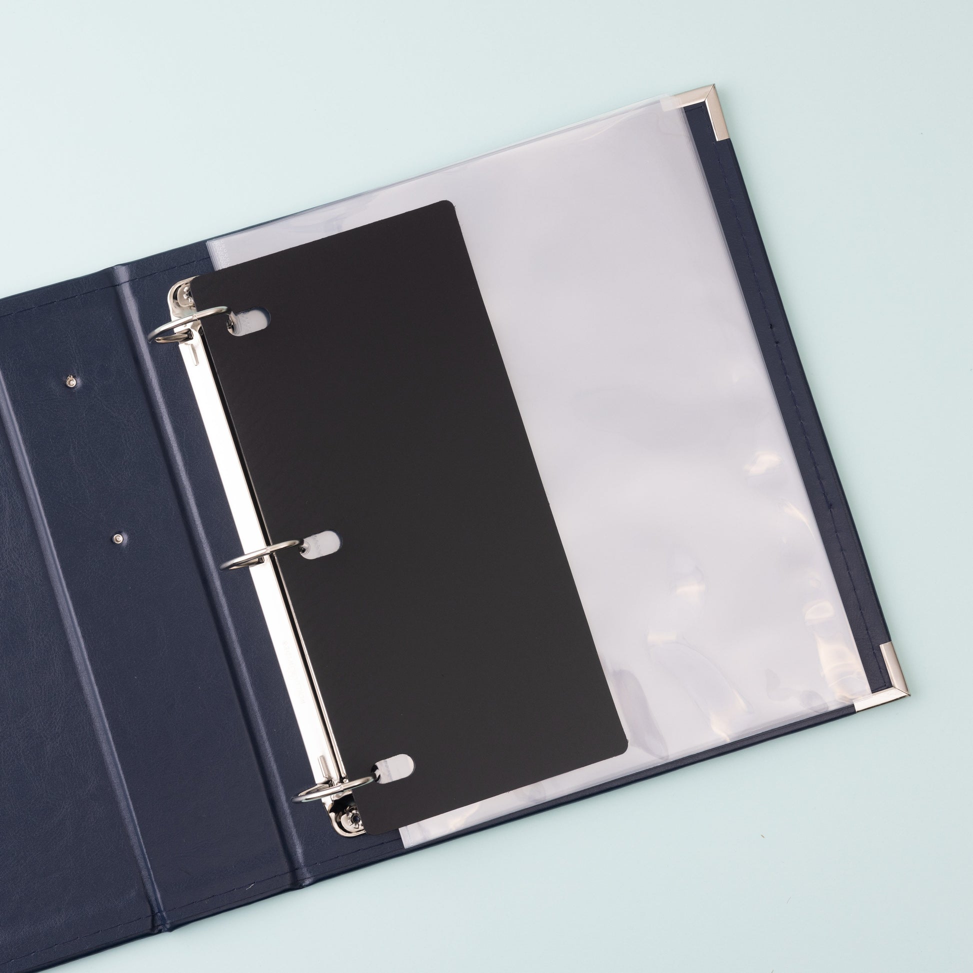We R Makers Albums We R Makers 8.5" x 11" Faux Leather D-Ring Photo Album – Navy