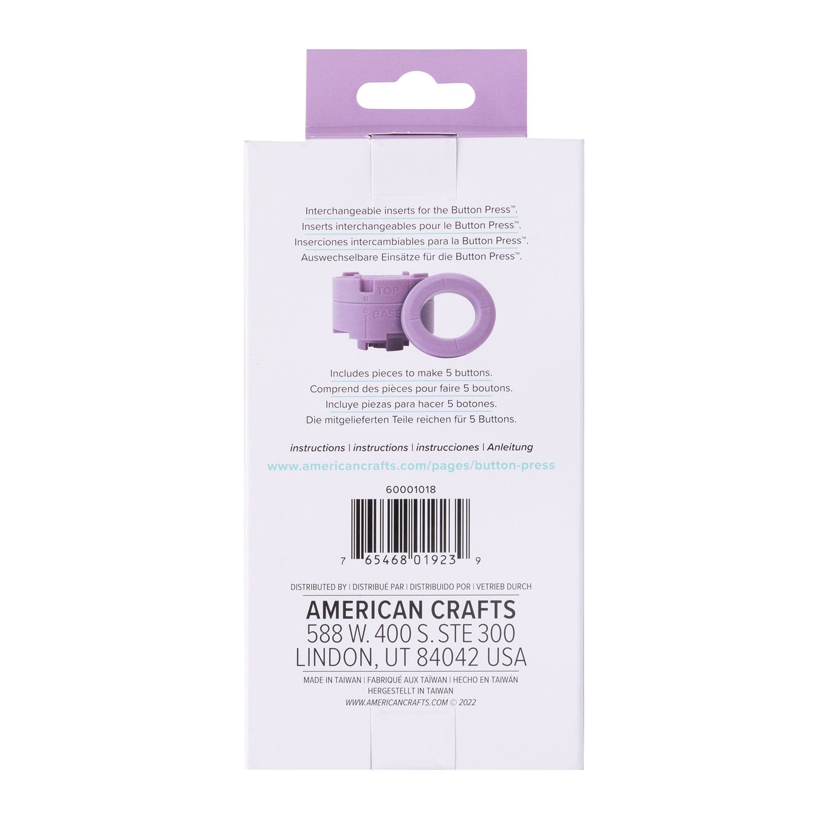 We R Makers Button Inserts We R Makers Oval Button Press Insert