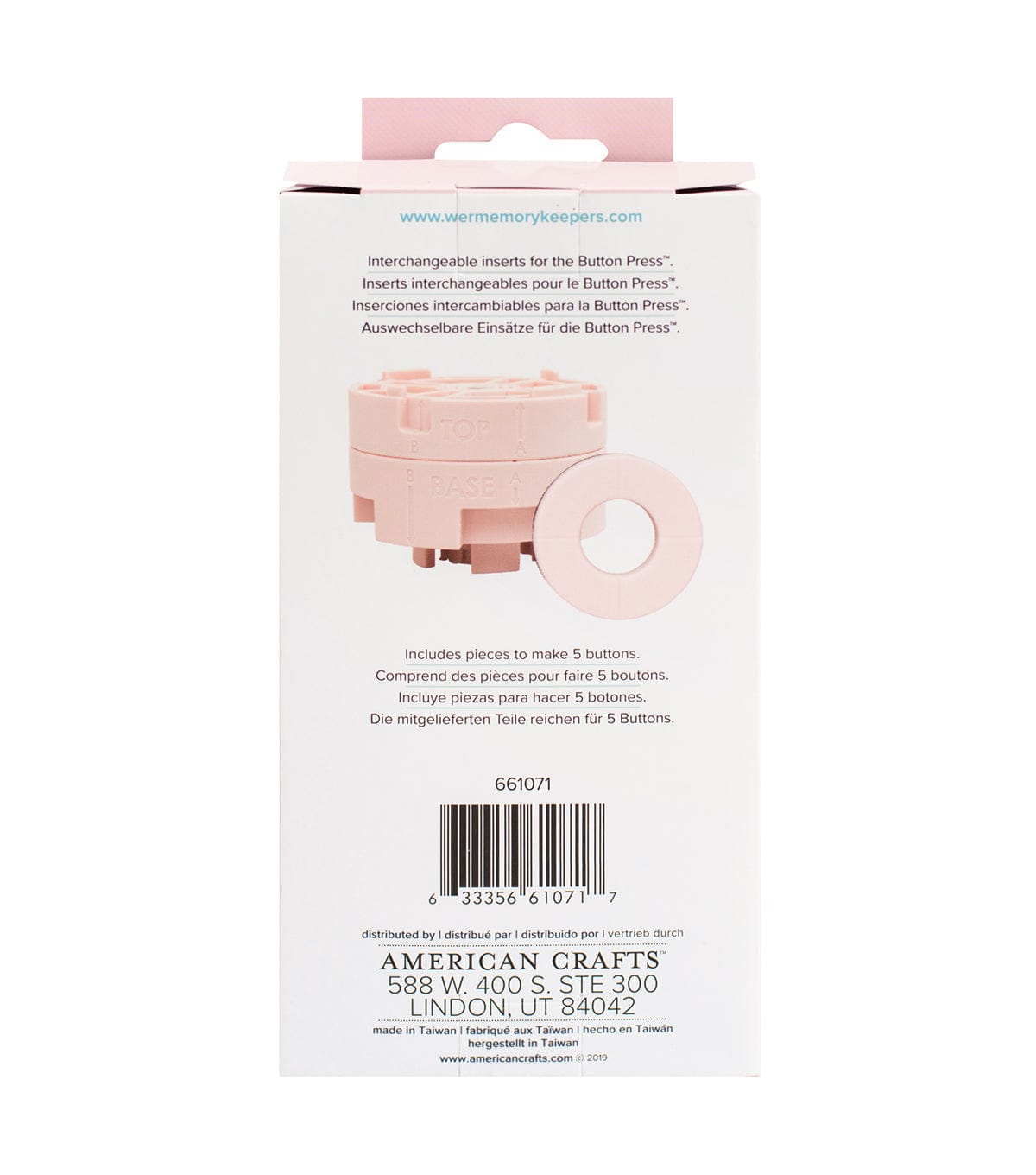 We R Makers Button Inserts We R Makers Small Circle Button Press Insert