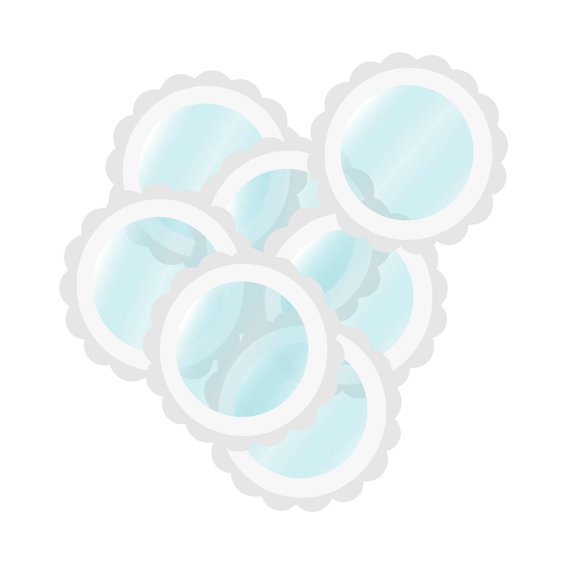 We R Makers Button Press We R Scallop Circle Button Press Insert and Sticker/Shaker Refills