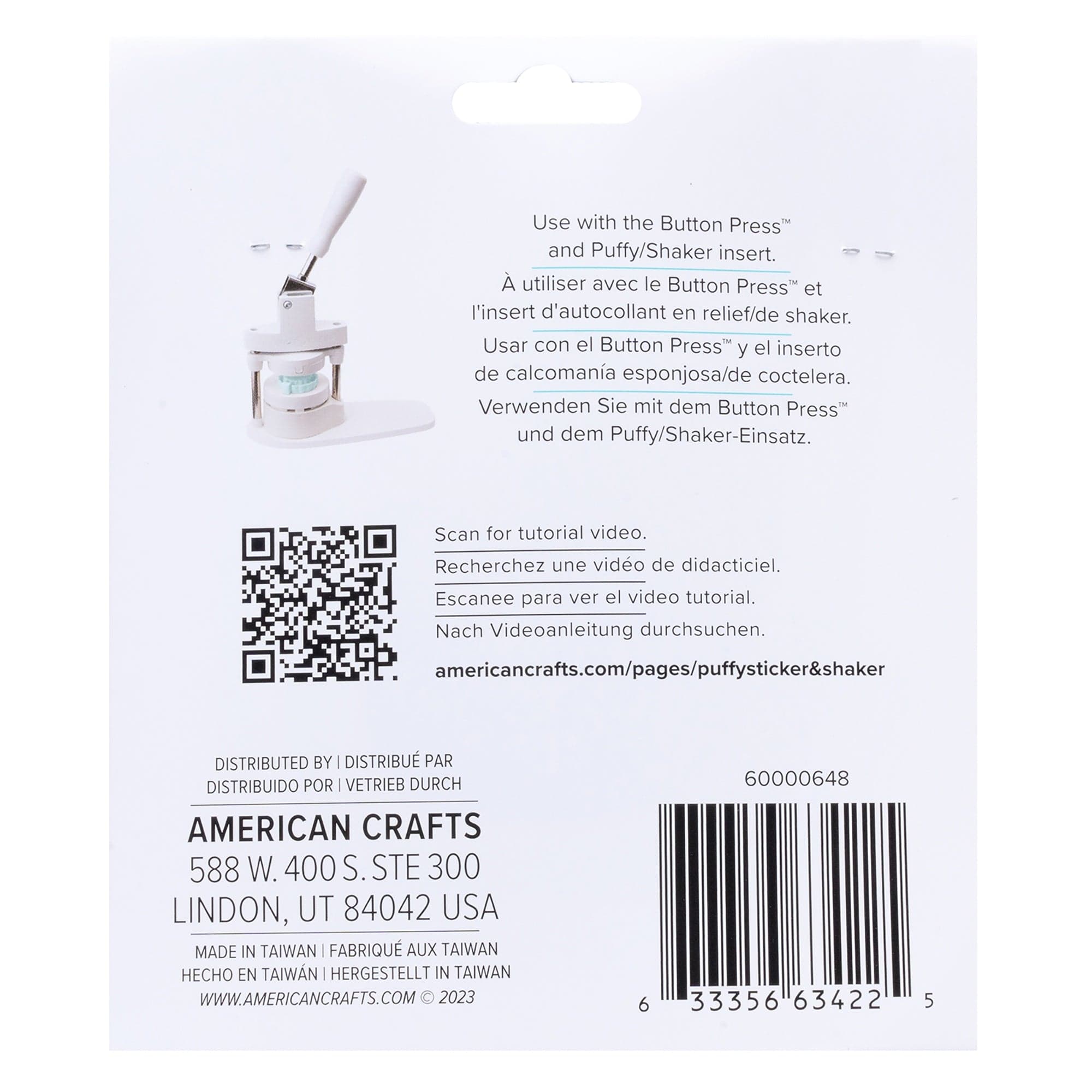 We R Makers Button Press We R Scallop Circle Button Press Insert and Sticker/Shaker Refills