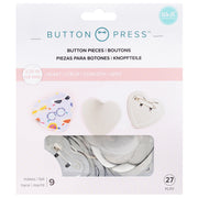 We R Makers Buttons We R Makers Button Press 58mm Heart Refill Pack - 9 Pack