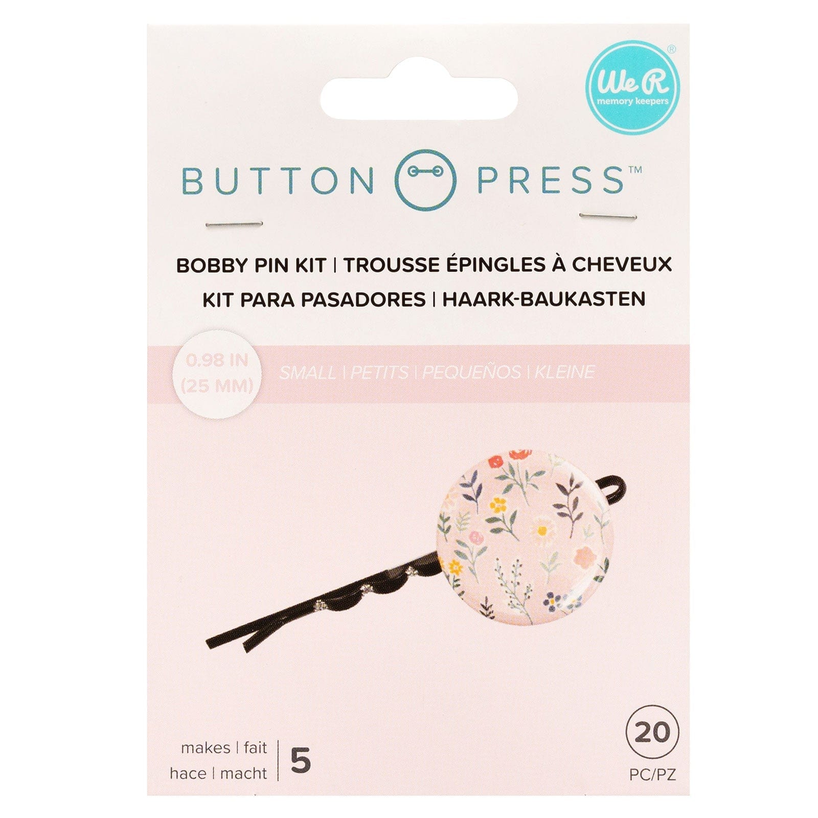 We R Makers Buttons We R Makers Button Press Bobby Pin Kit - 5 Pack