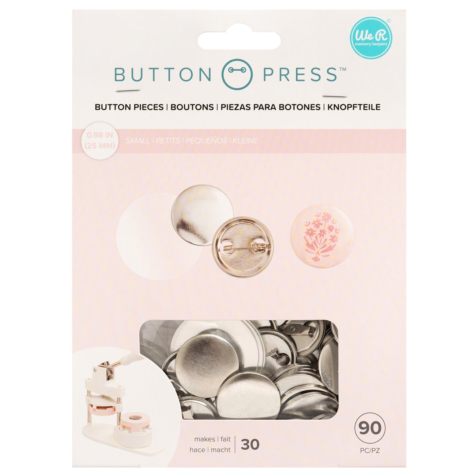 We R Makers Buttons We R Makers Button Press Small 25mm Button Pieces - 30 Pack