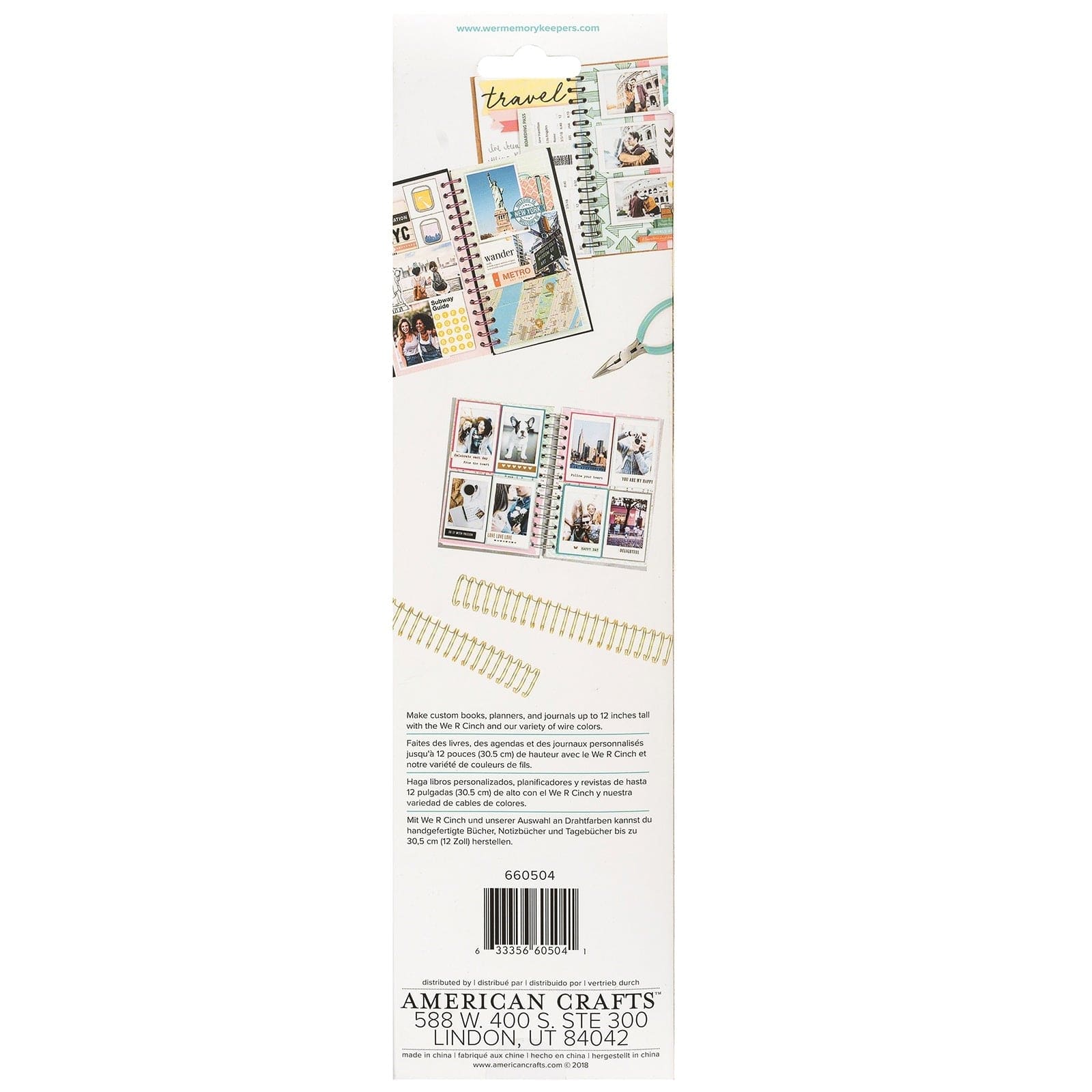We R Makers Cinch Cinch Wires 1" 4/Pkg-Gold