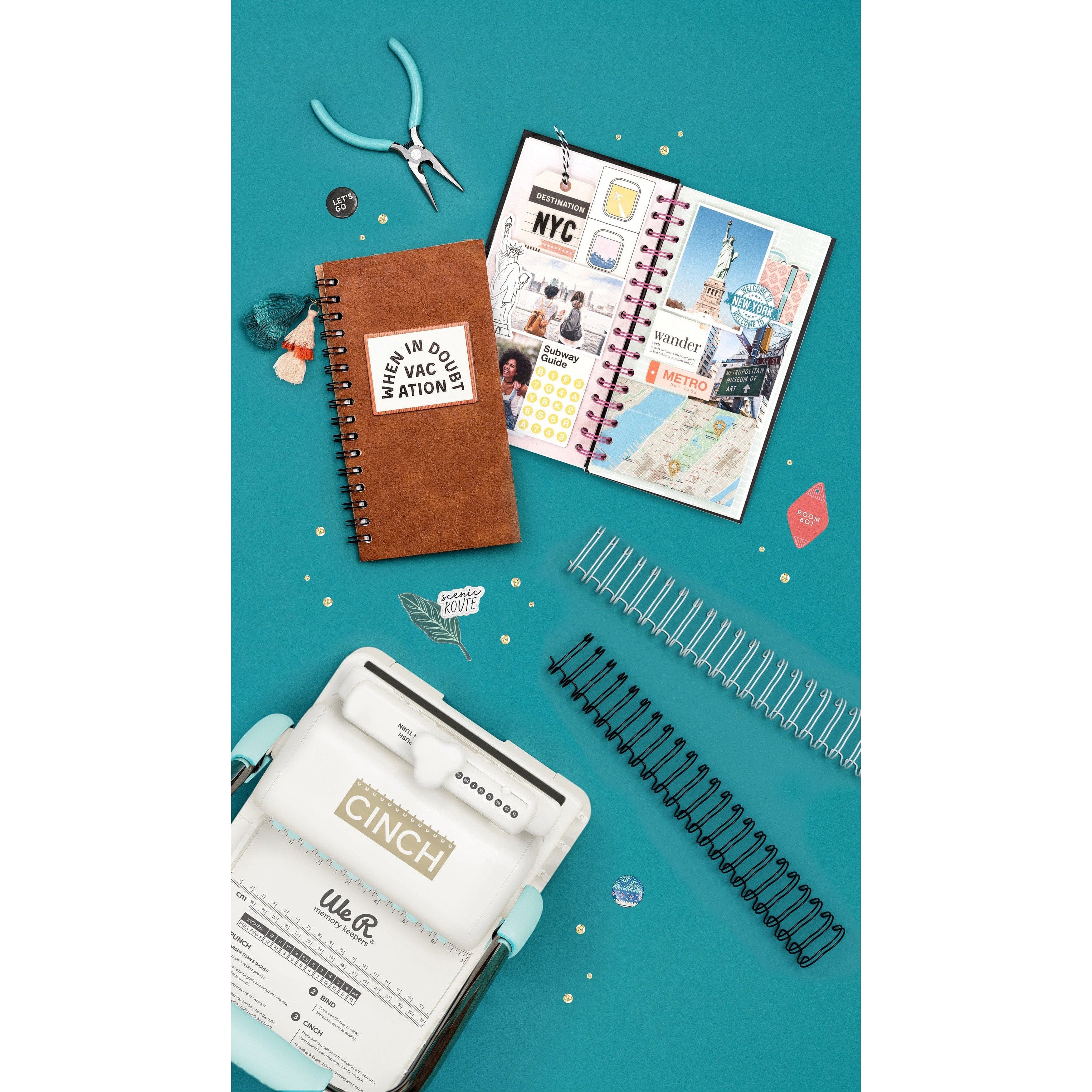 We R Makers Cinch Wires 1" 4/Pkg-Black & White