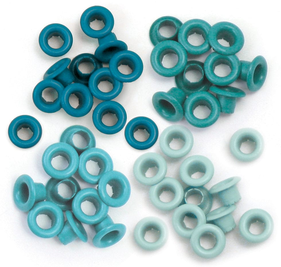 We R Makers Clips & Fasteners Aqua We R Standard Eyelets, 60 pack - Available in Multiple Colors