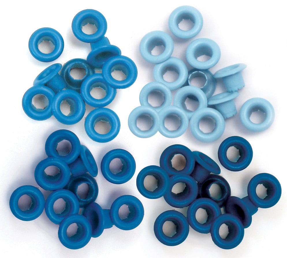 We R Makers Clips & Fasteners Blue We R Standard Eyelets, 60 pack - Available in Multiple Colors