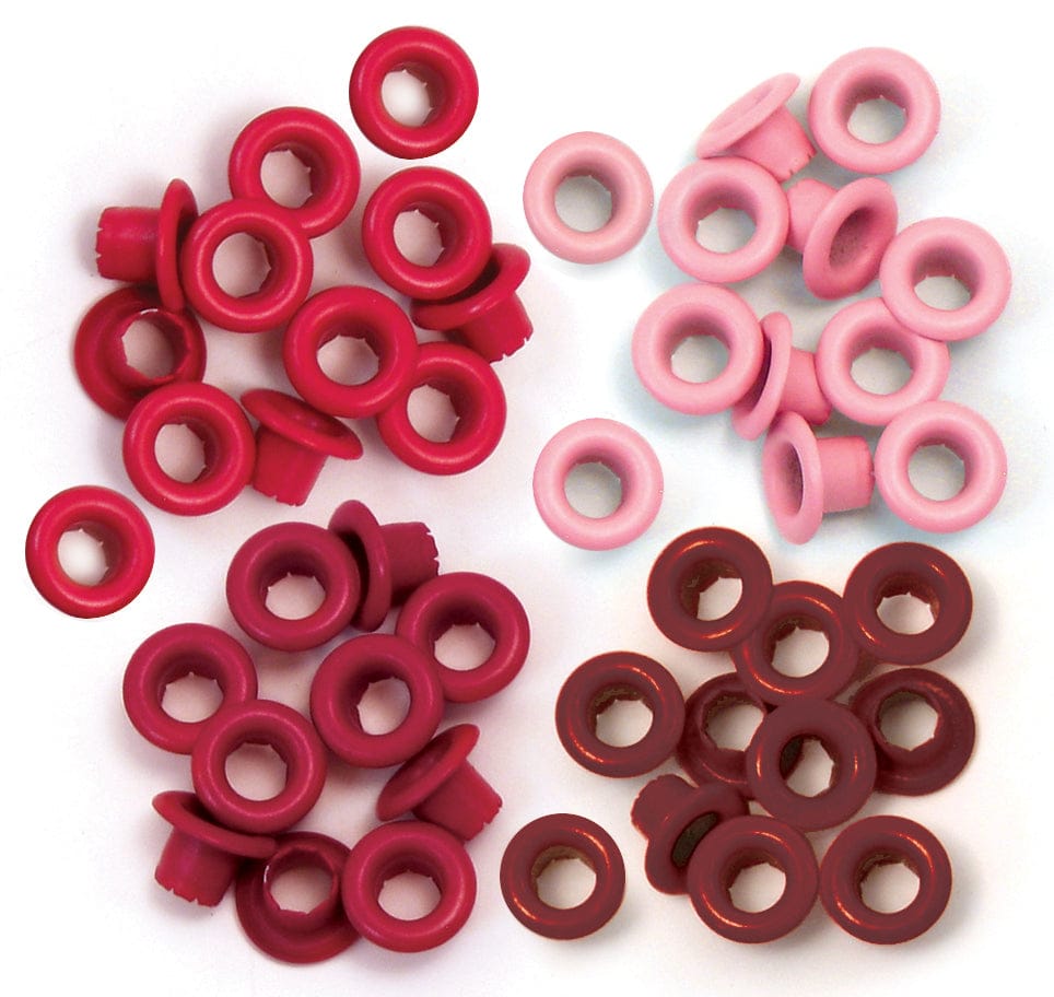 We R Makers Clips & Fasteners Red We R Standard Eyelets, 60 pack - Available in Multiple Colors