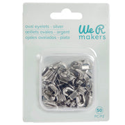 We R Makers Clips & Fasteners We R Makers - Oval Size Eyelets - Silver (50 Pack)