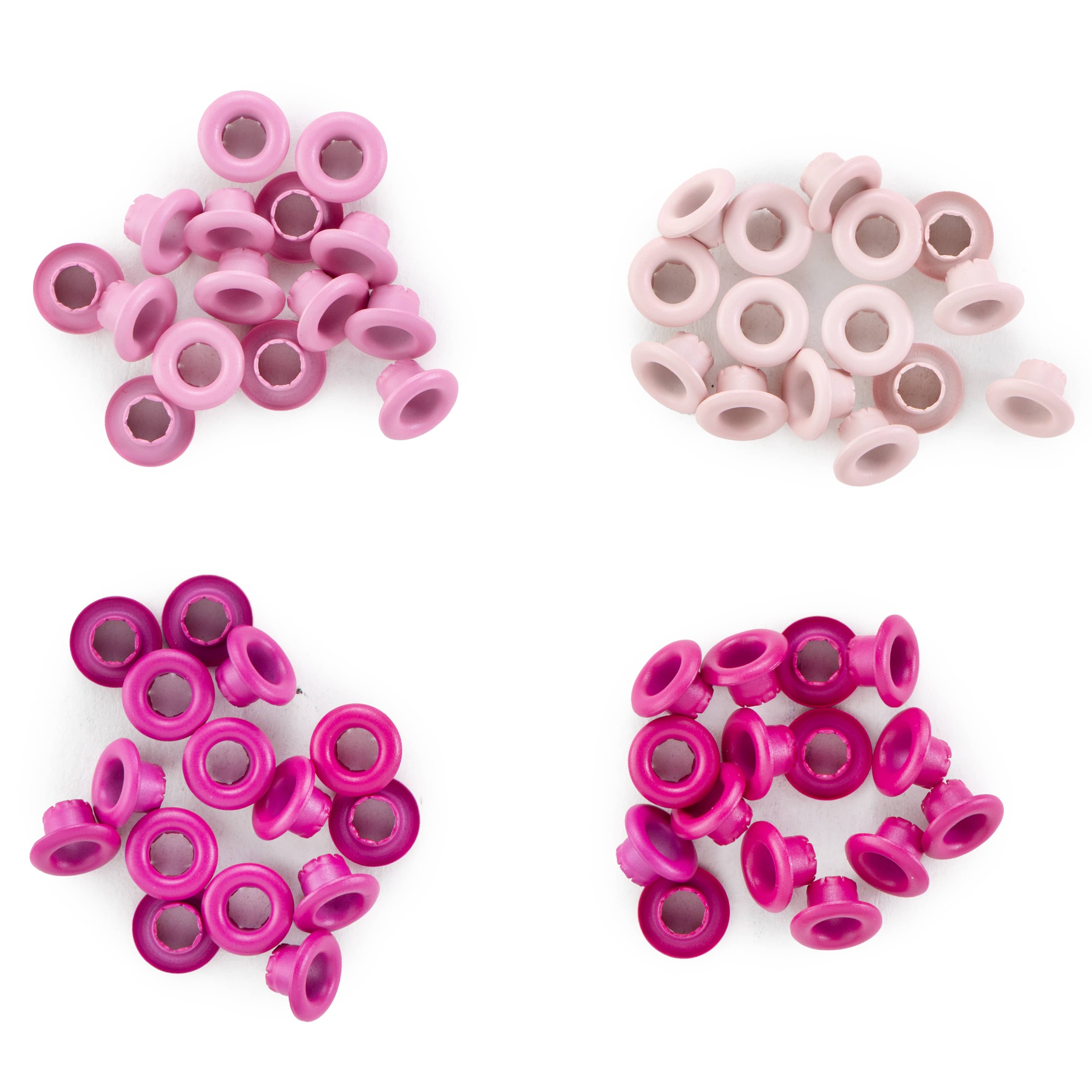 We R Makers Clips & Fasteners We R Makers - Standard Size Eyelets & Washers - Pink (60 Pack)