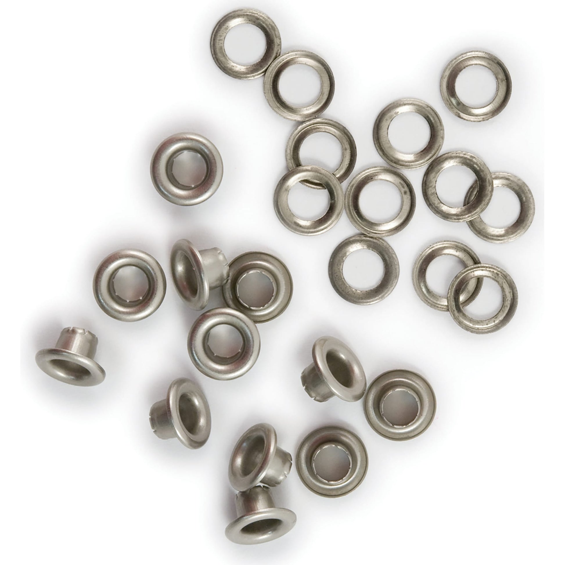 We R Makers Clips & Fasteners We R Standard Size Eyelets & Washers - Nickel (60 Pack)