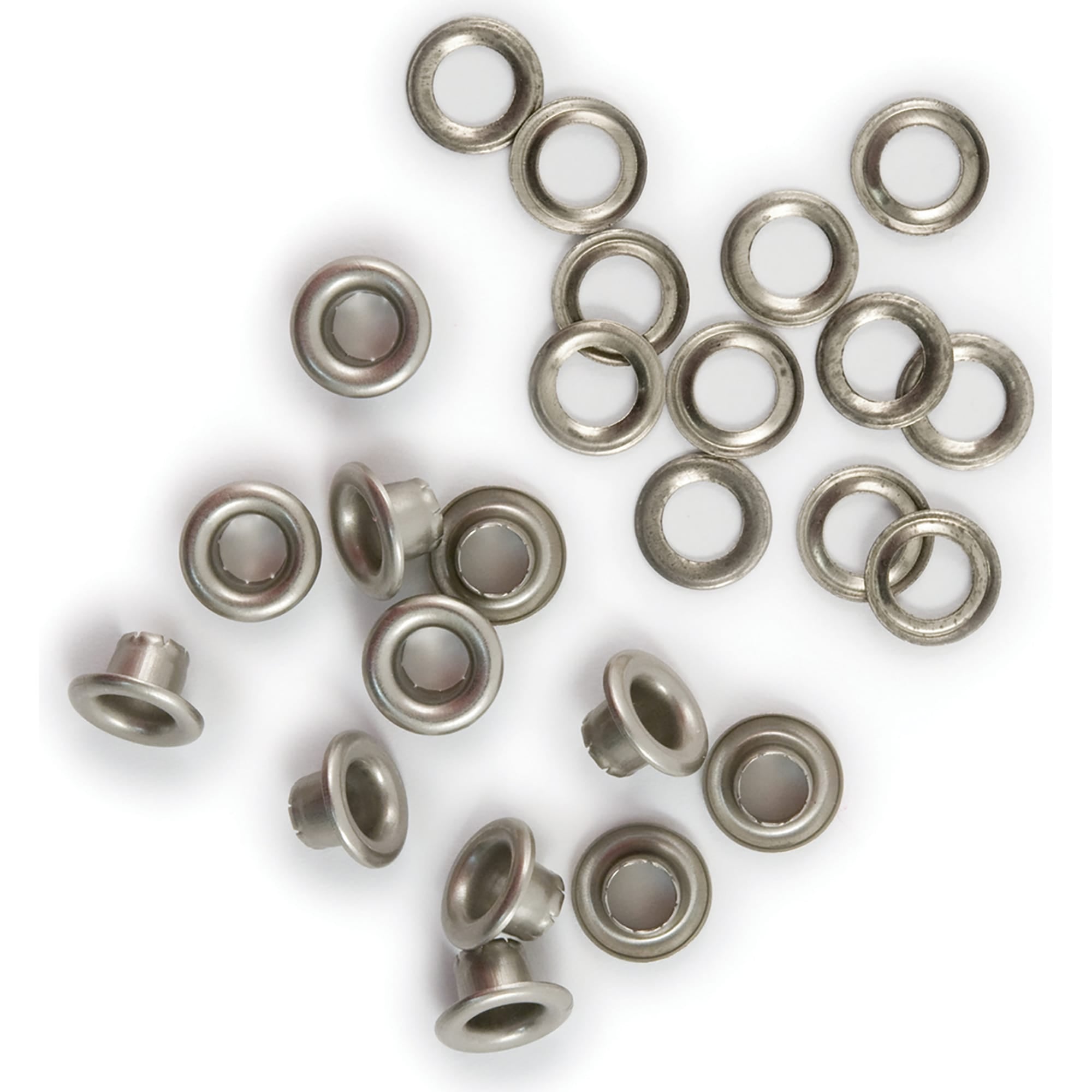 We R Makers Clips & Fasteners We R Standard Size Eyelets & Washers - Nickel (60 Pack)
