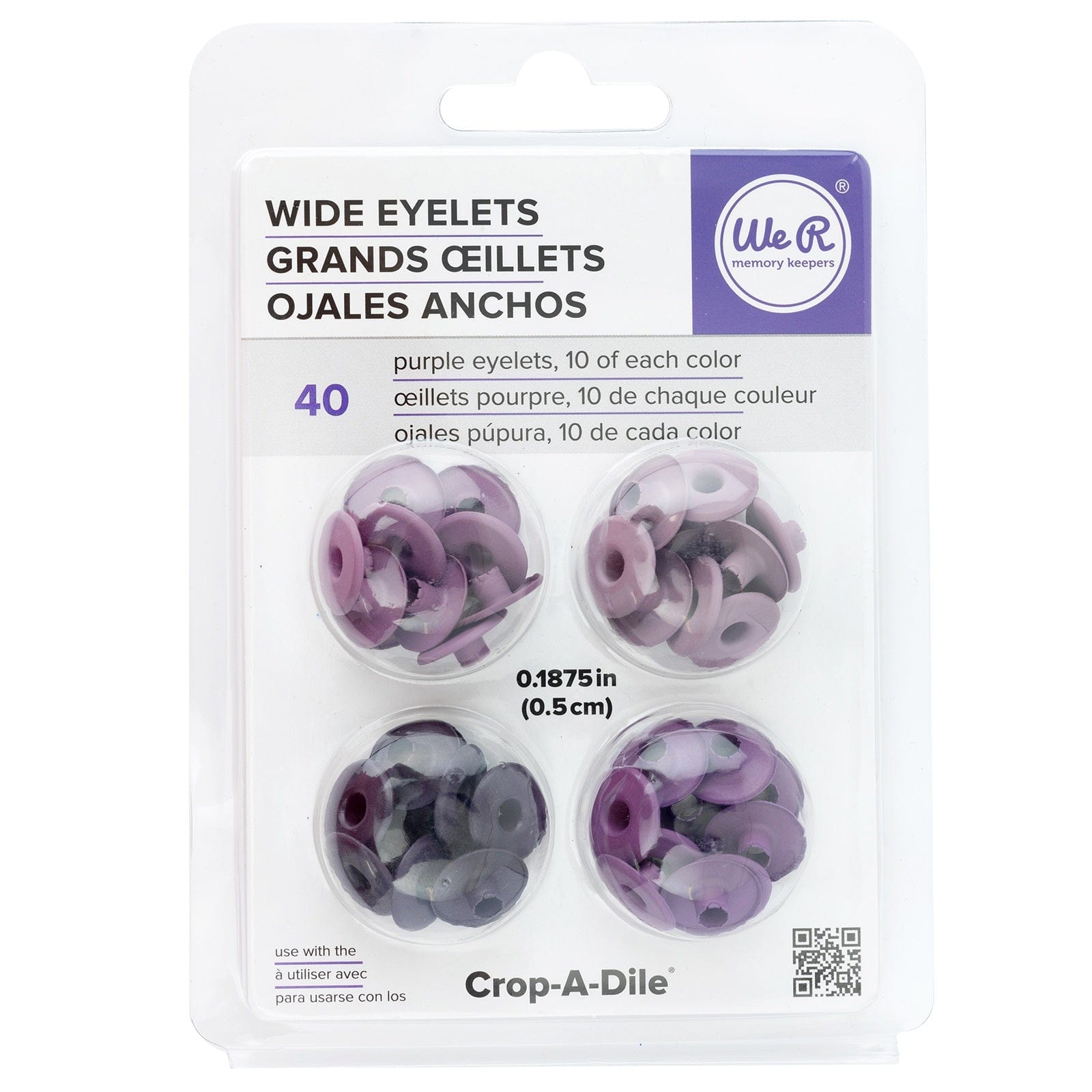 We R Makers Clips & Fasteners We R Wide Eyelets, 40 pack - Available in Multiple Colors