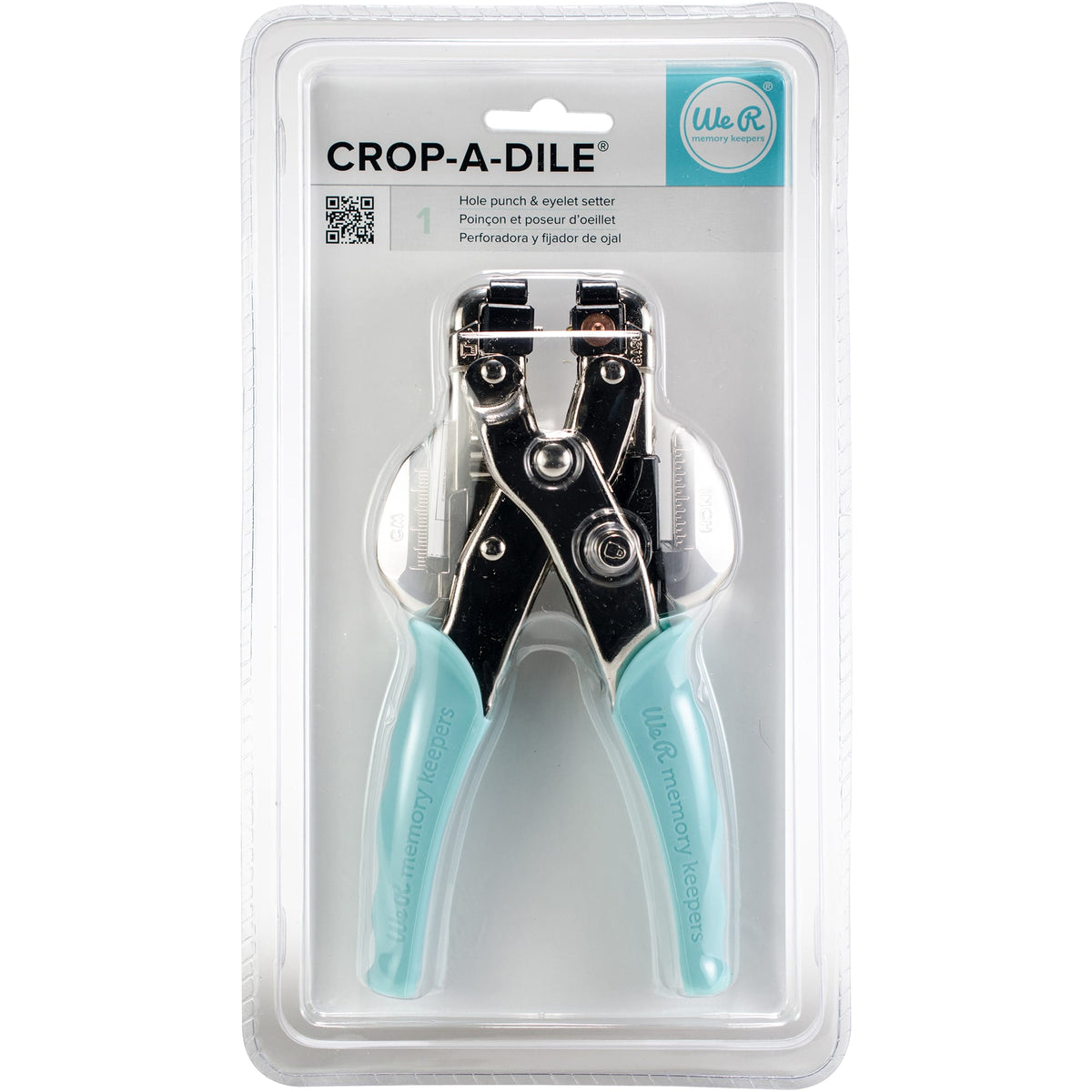 We R Makers Crop-A-Dile We R Makers Crop-A-Dile Hole Punch & Eyelet Setter - Aqua