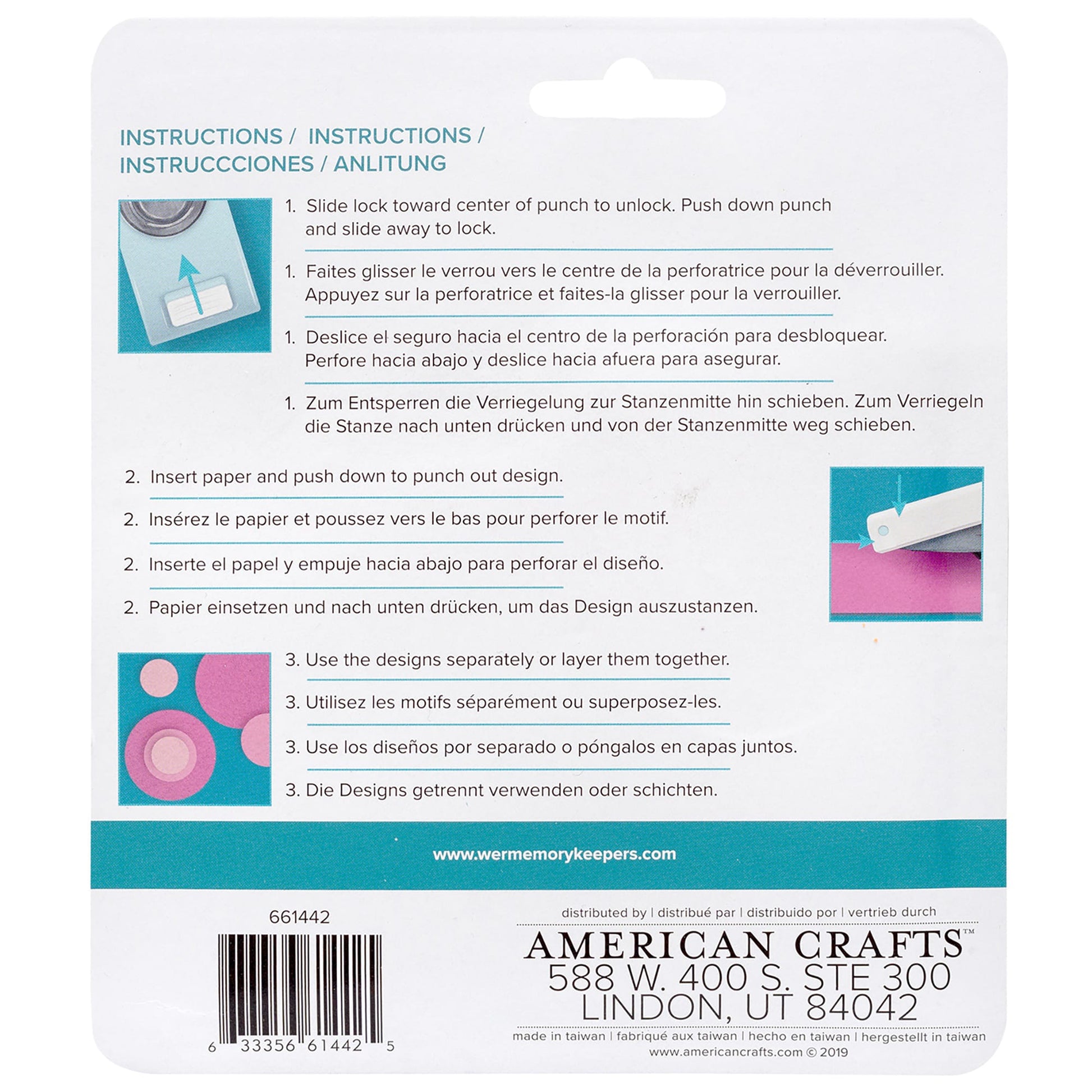 We R Makers Cutting Tools EK Tools Circle Layering Paper Punches - 3 Pack