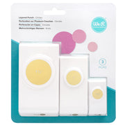 We R Makers Cutting Tools EK Tools Circle Layering Paper Punches - 3 Pack