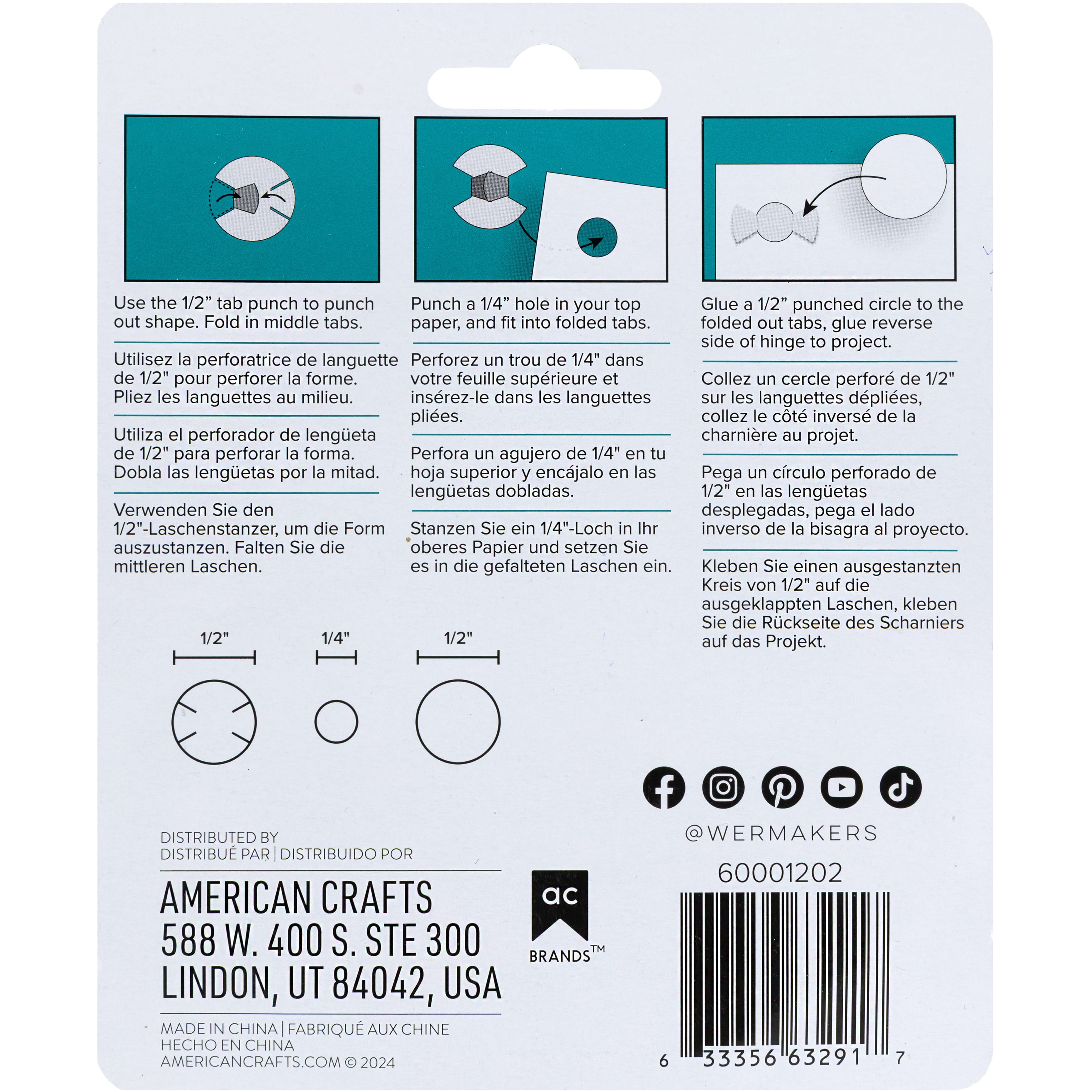 We R Makers Cutting Tools We R Makers – Hinge Punch Set