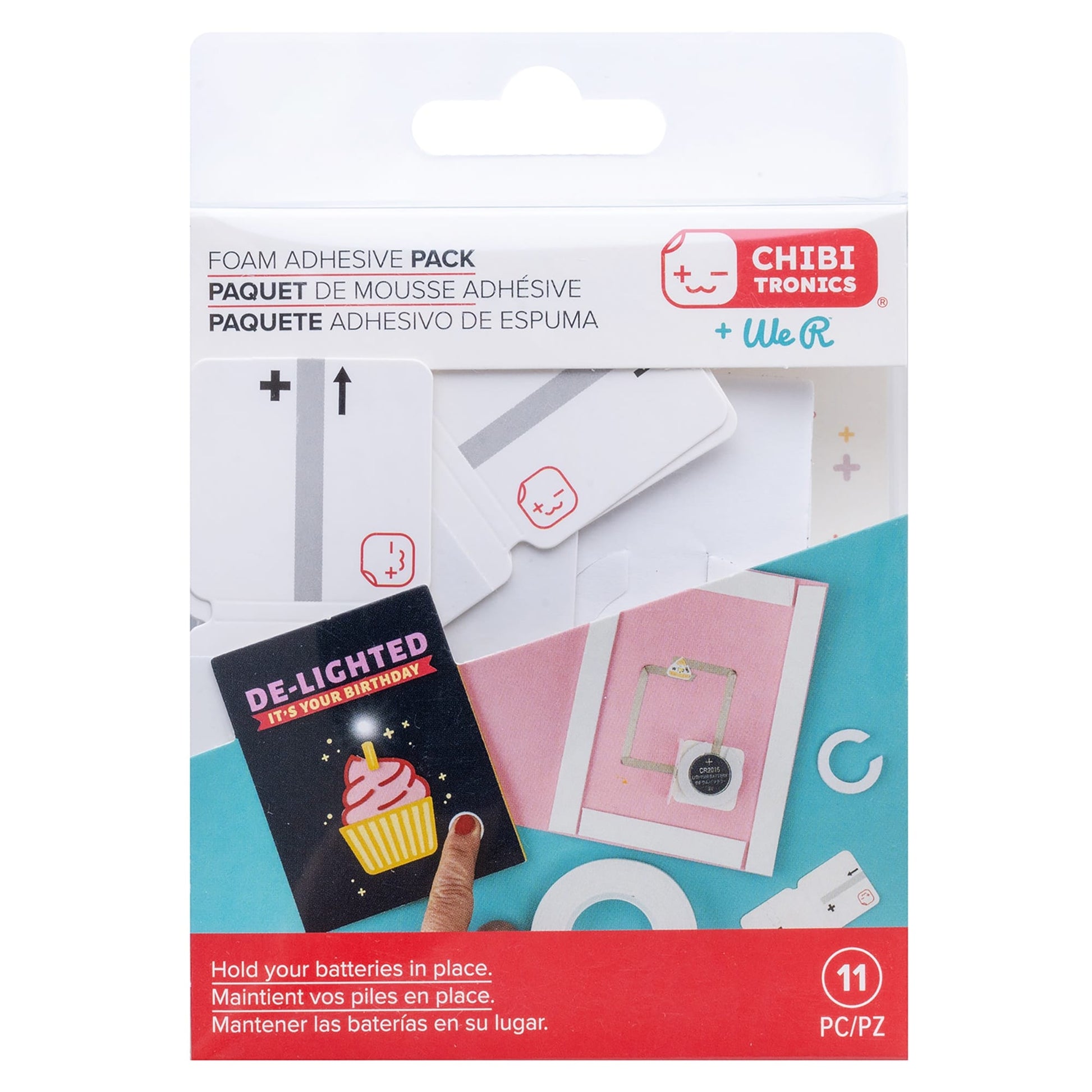 We R Makers Embellishments We R Makers - Chibitronics Adhesive Foam Battery Holder Starter Pack