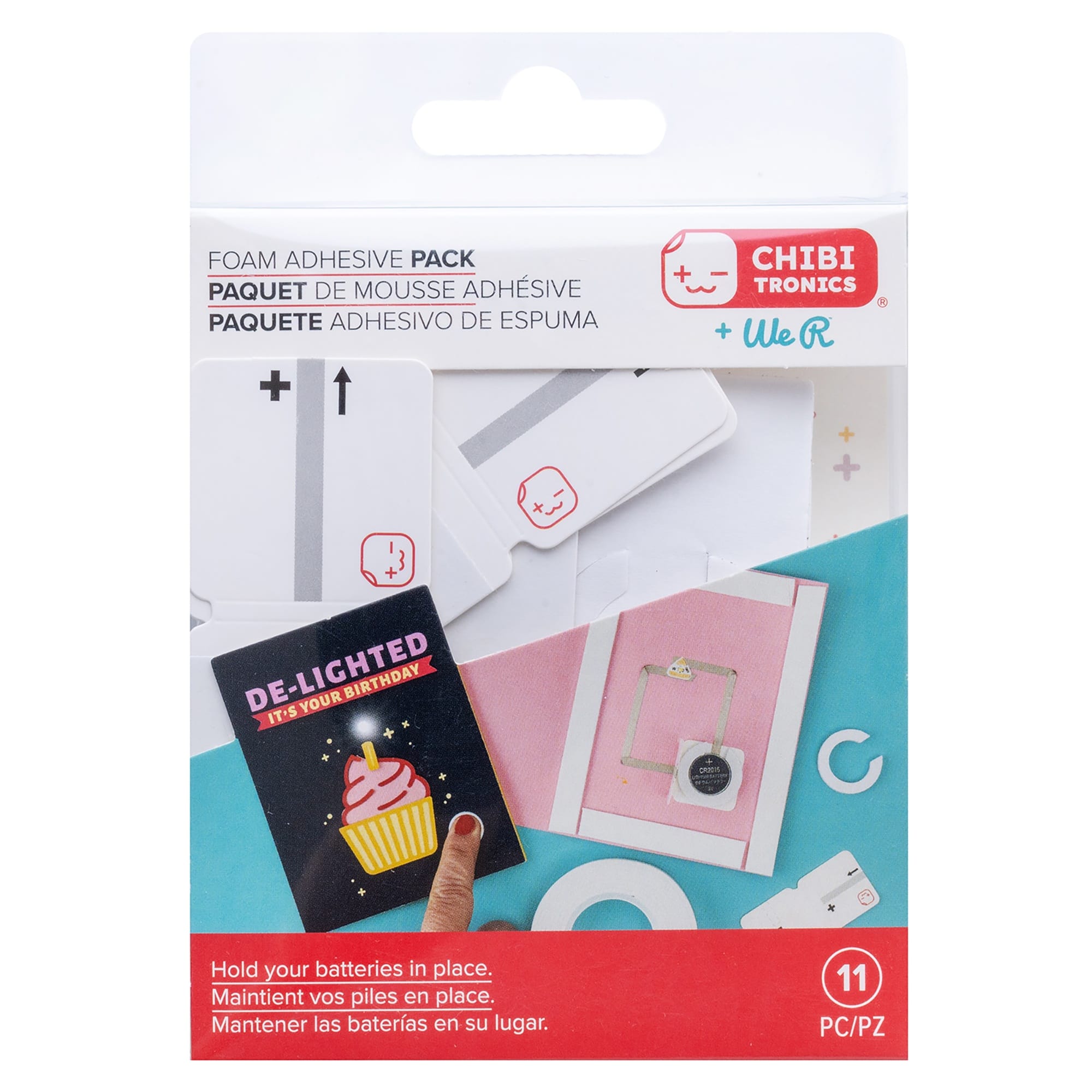 We R Makers Embellishments We R Makers - Chibitronics Adhesive Foam Battery Holder Starter Pack