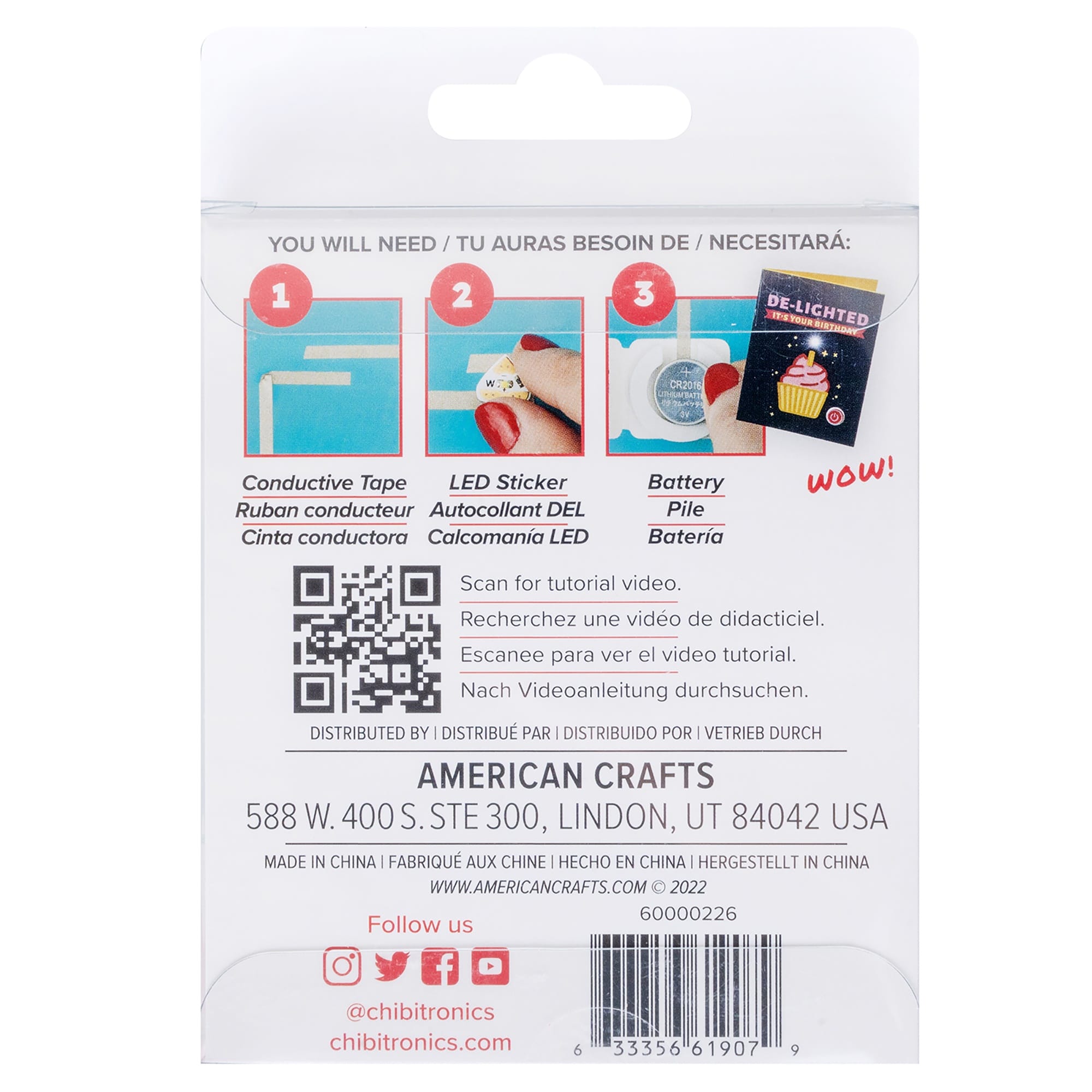 We R Makers Embellishments We R Makers - Chibitronics Adhesive Foam Battery Holder Starter Pack